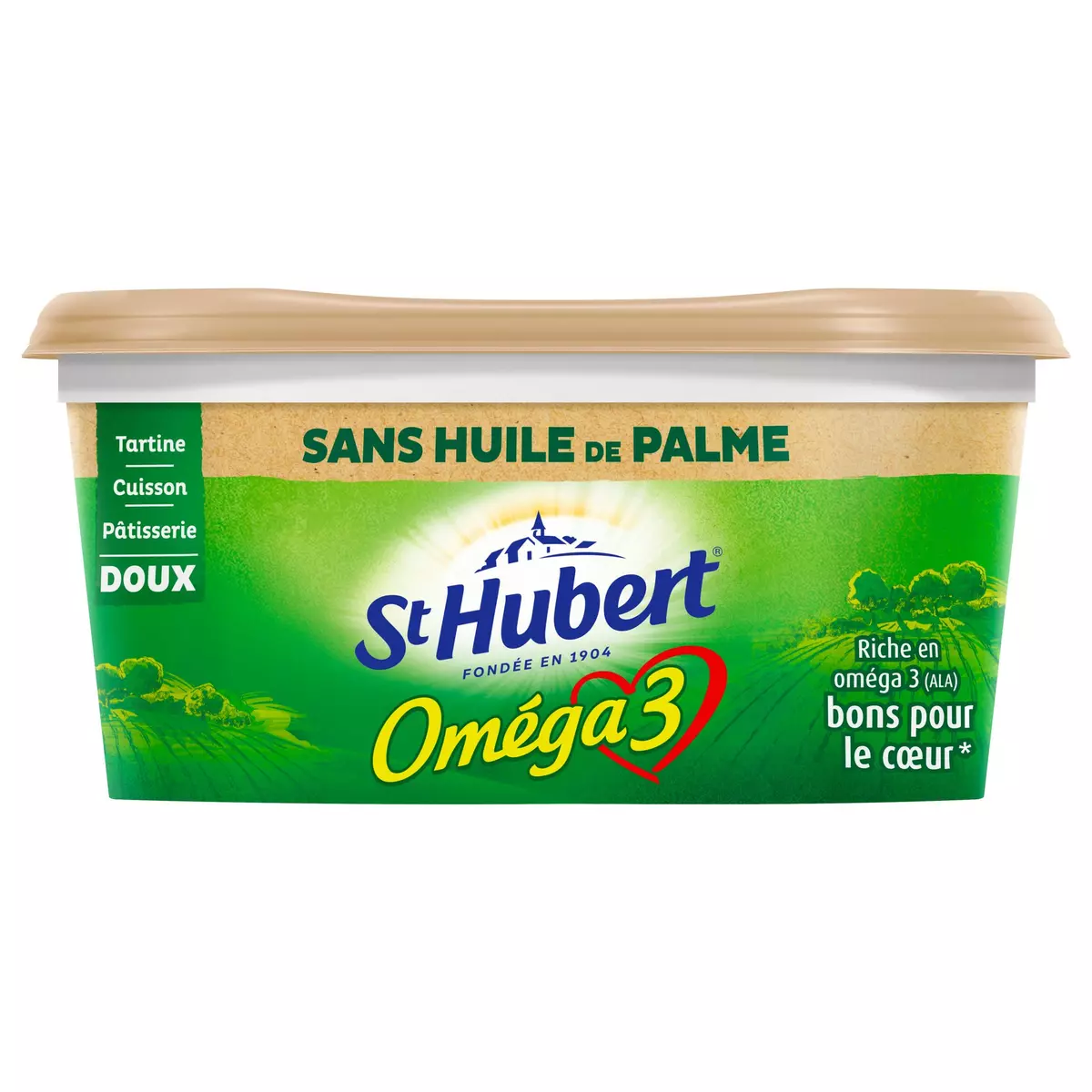 ST HUBERT Margarine oméga 3 doux tartine et cuisson sans huile de palme 500g