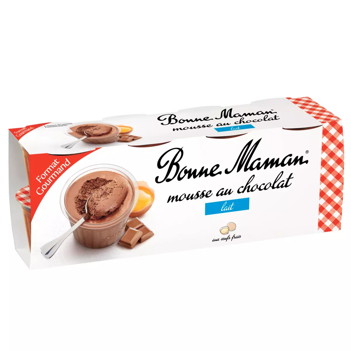 BONNE MAMAN Mousse au chocolat au lait 8x50g