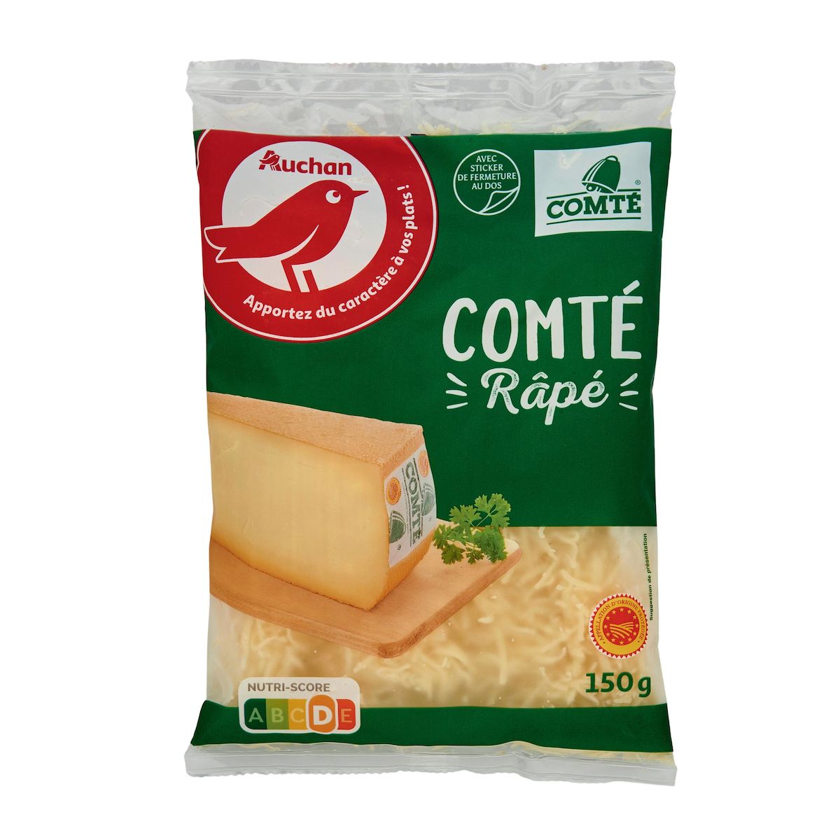 AUCHAN Comté râpé AOP 150g