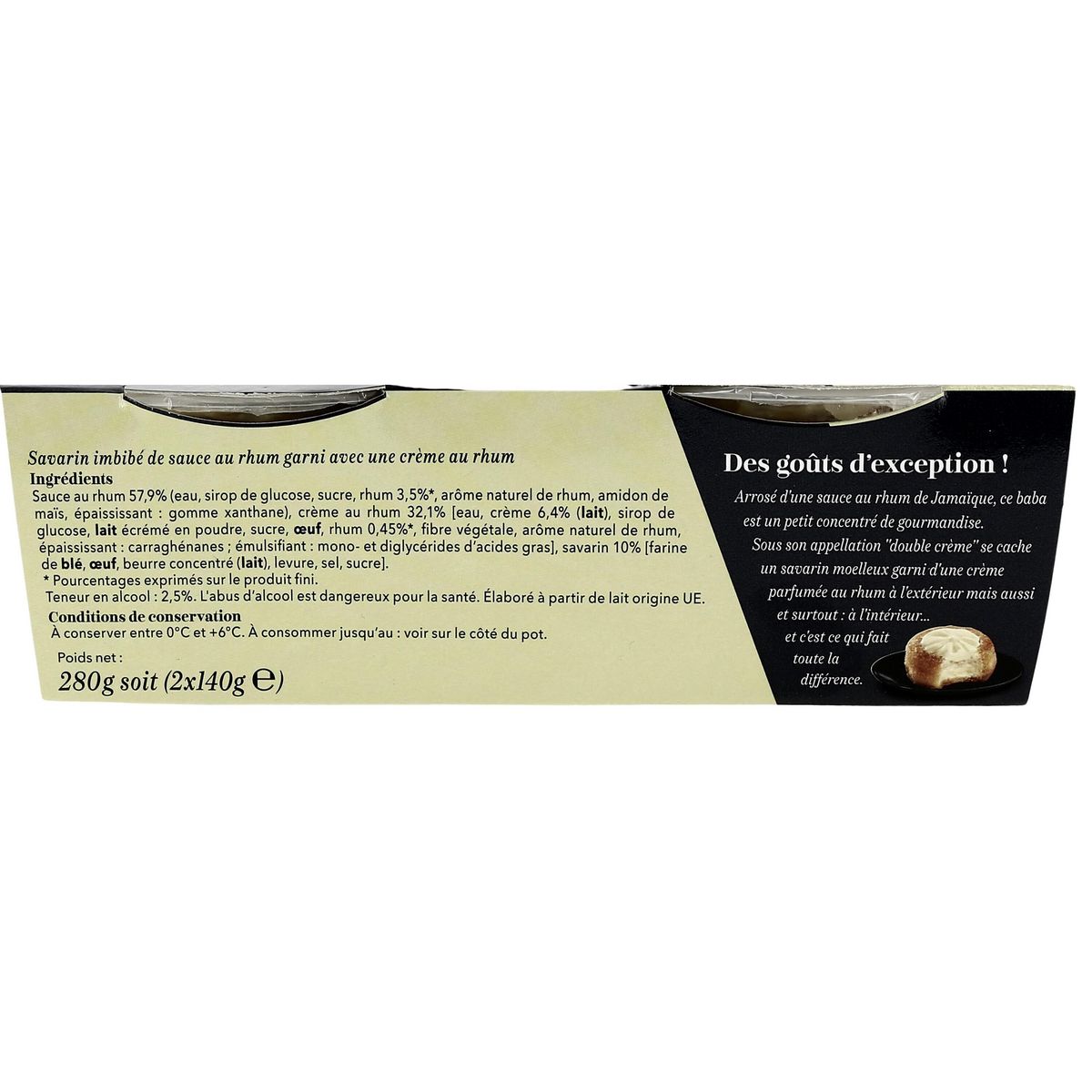 AUCHAN Baba au rhum 2x140g