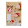 Voir la diapositive 2 : AUCHAN Rôti de porc label rouge 4 tranches 160g