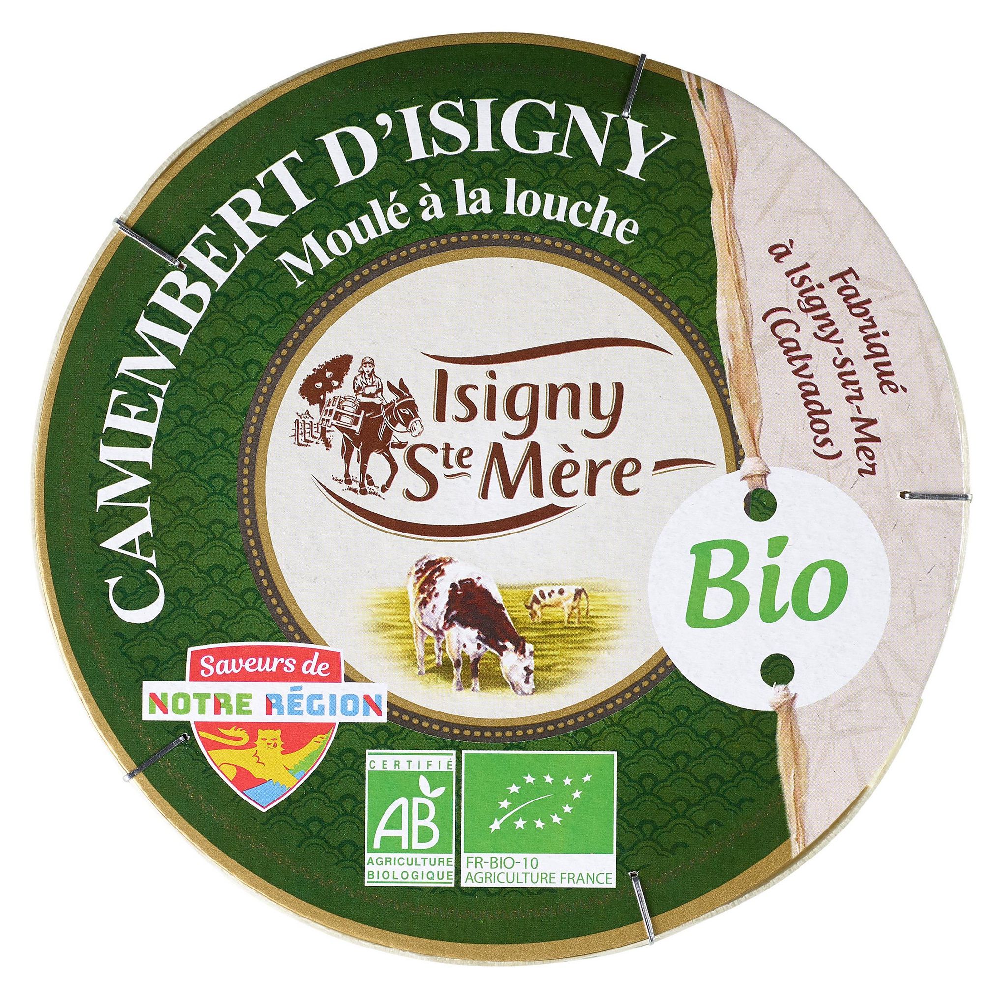 Voir la diapositive 2 : ISIGNY STE MERE Camember d'Isigny moulé à la louche bio 250g