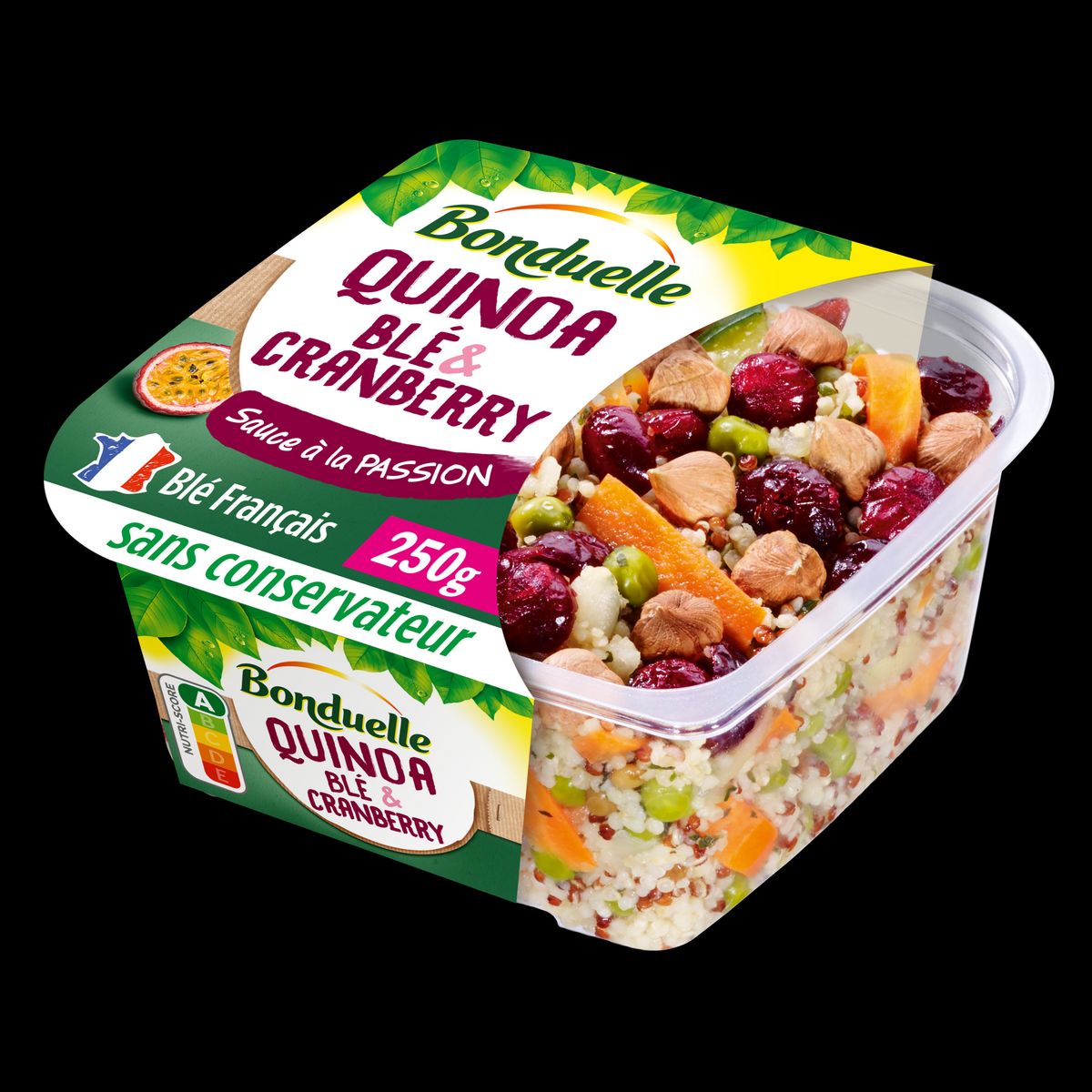 BONDUELLE Salade de quinoa, pois, cranberry et noisettes 250g