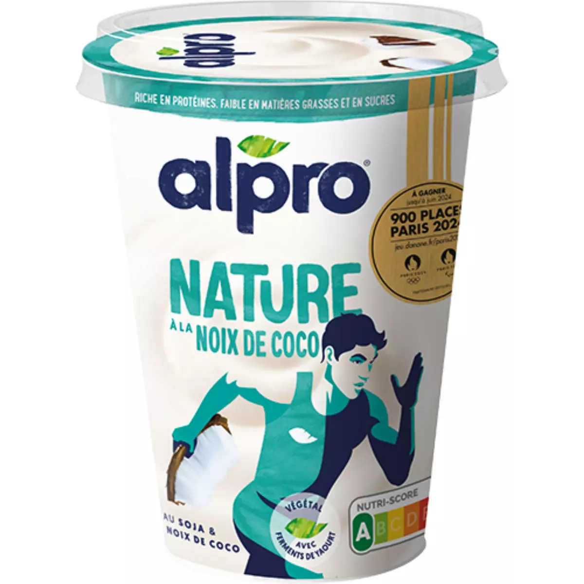 ALPRO Dessert végétal nature au soja et noix de coco 500g