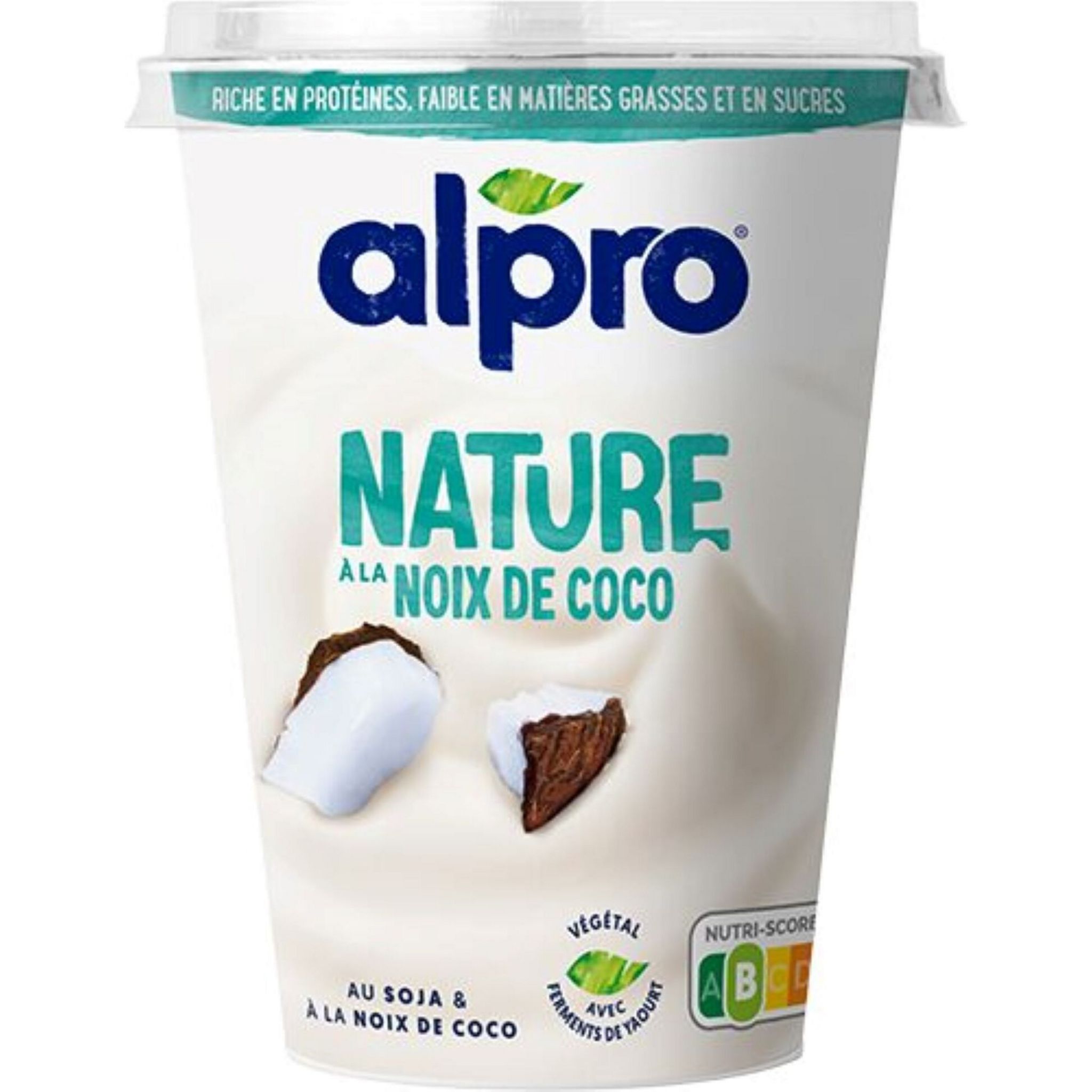 Voir la diapositive 2 : ALPRO Dessert végétal nature au soja et noix de coco 500g