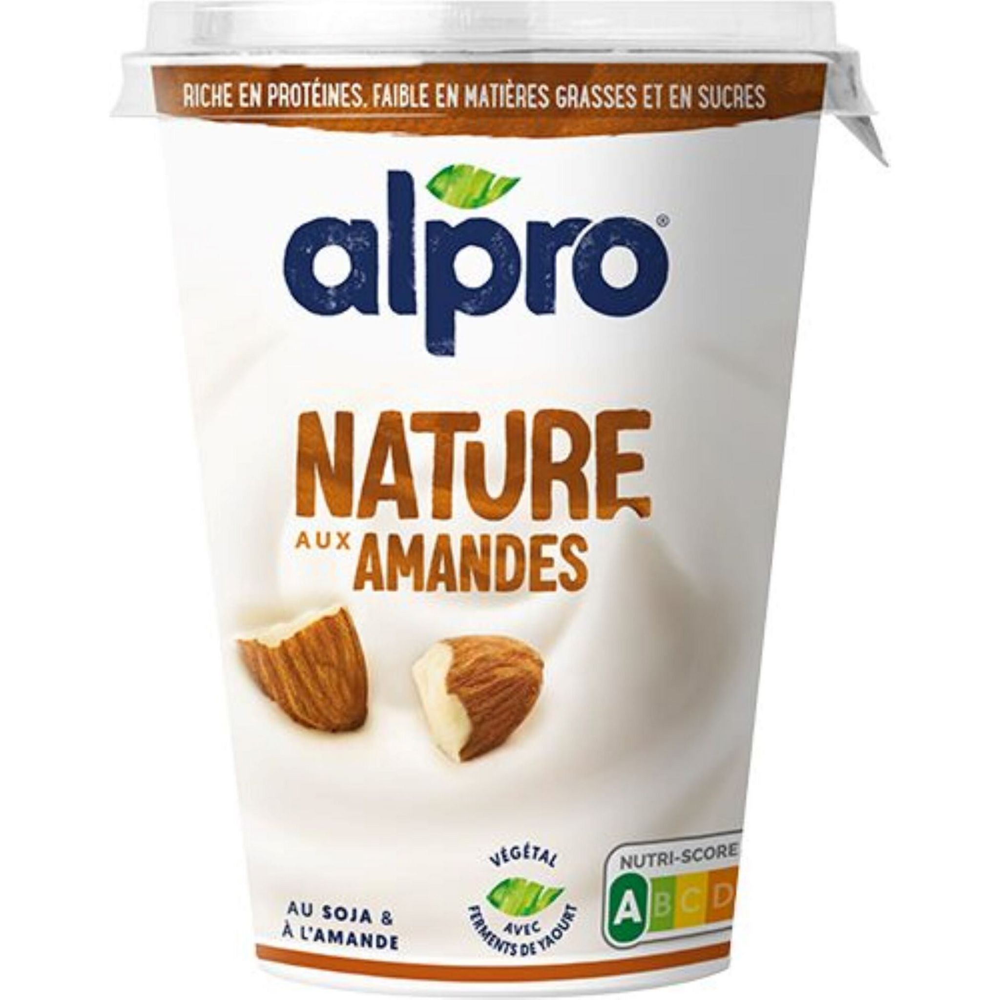 Voir la diapositive 2 : ALPRO Dessert végétal nature au soja & amande 500g