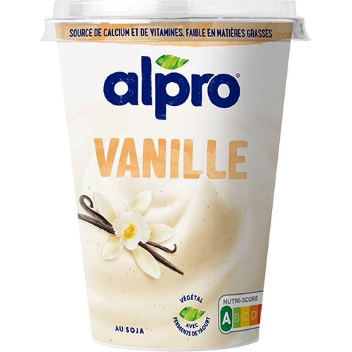 ALPRO Dessert végétal nature au soja & vanille 500g