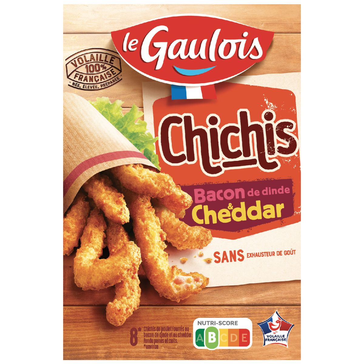 LE GAULOIS Chichis au bacon de dinde et cheddar 8 pièces 200g