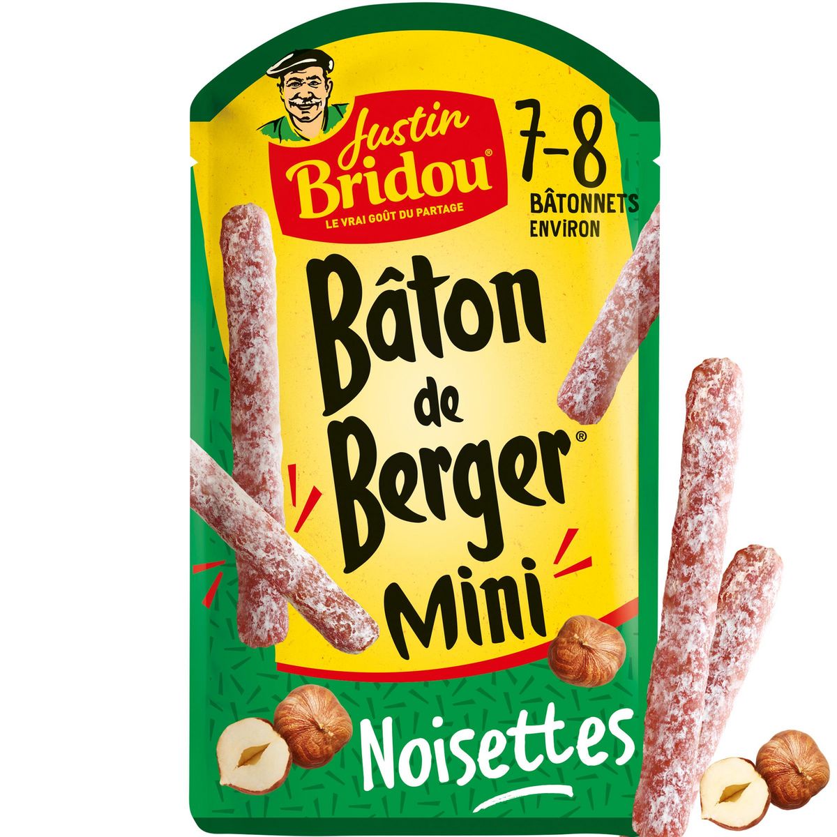 JUSTIN BRIDOU Mini Bâton de Berger noisettes 7/8 pièces environ 80g