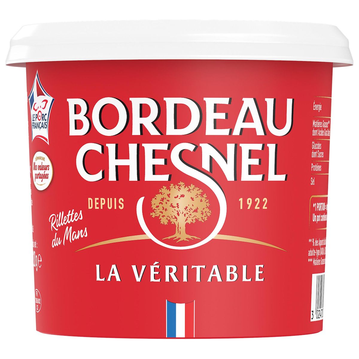 BORDEAU CHESNEL La véritable rillettes du Mans 220g