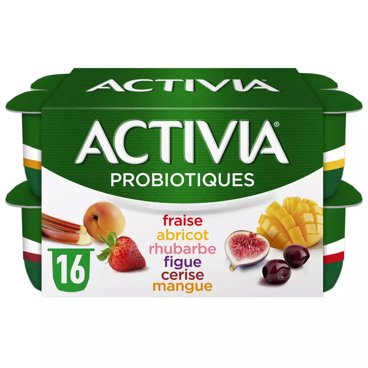 ACTIVIA Probiotiques - Yaourt aux bifidus aux fruits 16x125g