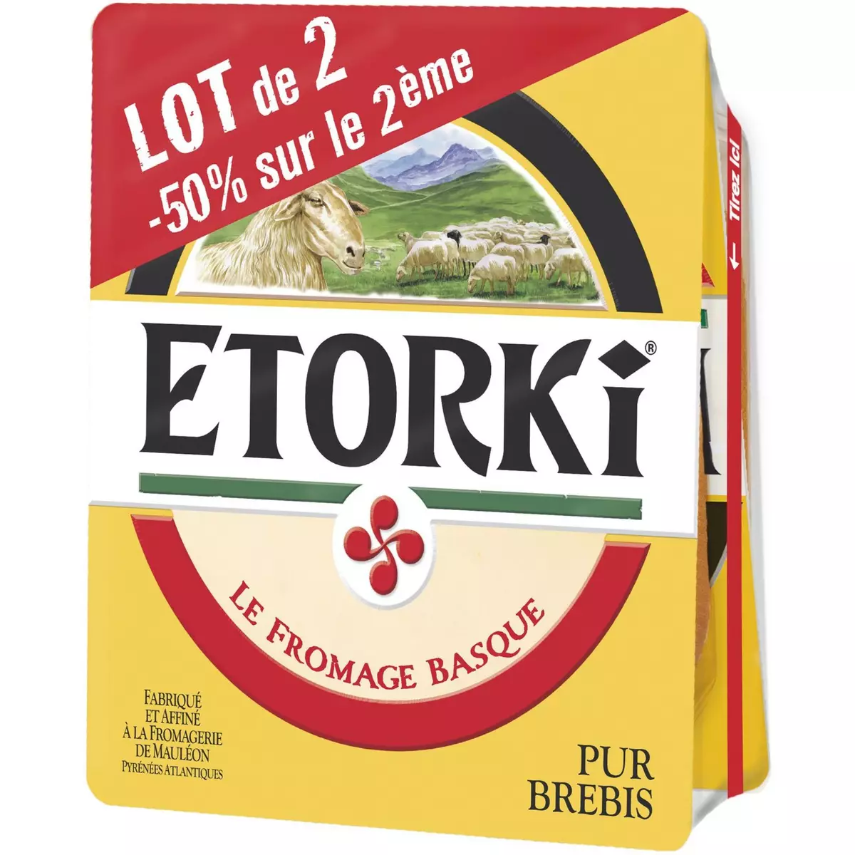 ETORKI Fromage de brebis en portions 2x180g