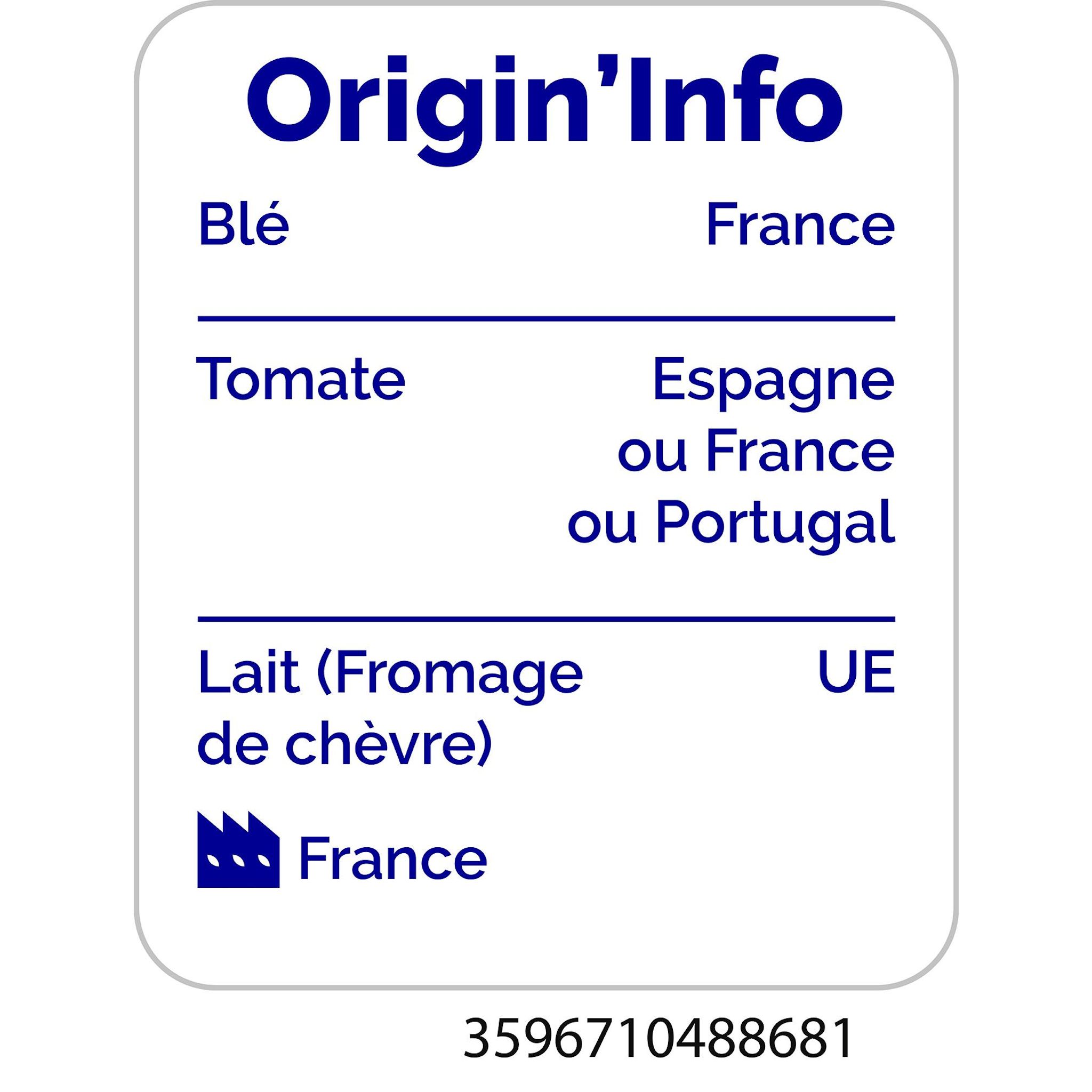 Voir la diapositive 2 : AUCHAN Pizza chèvre et lardons fumés 450g