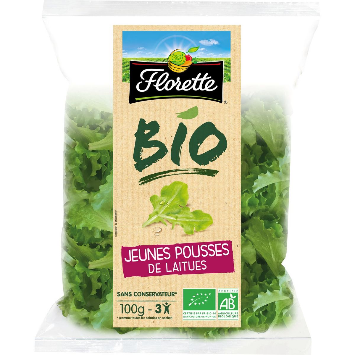 FLORETTE Jeunes pousses de laitue bio 100g