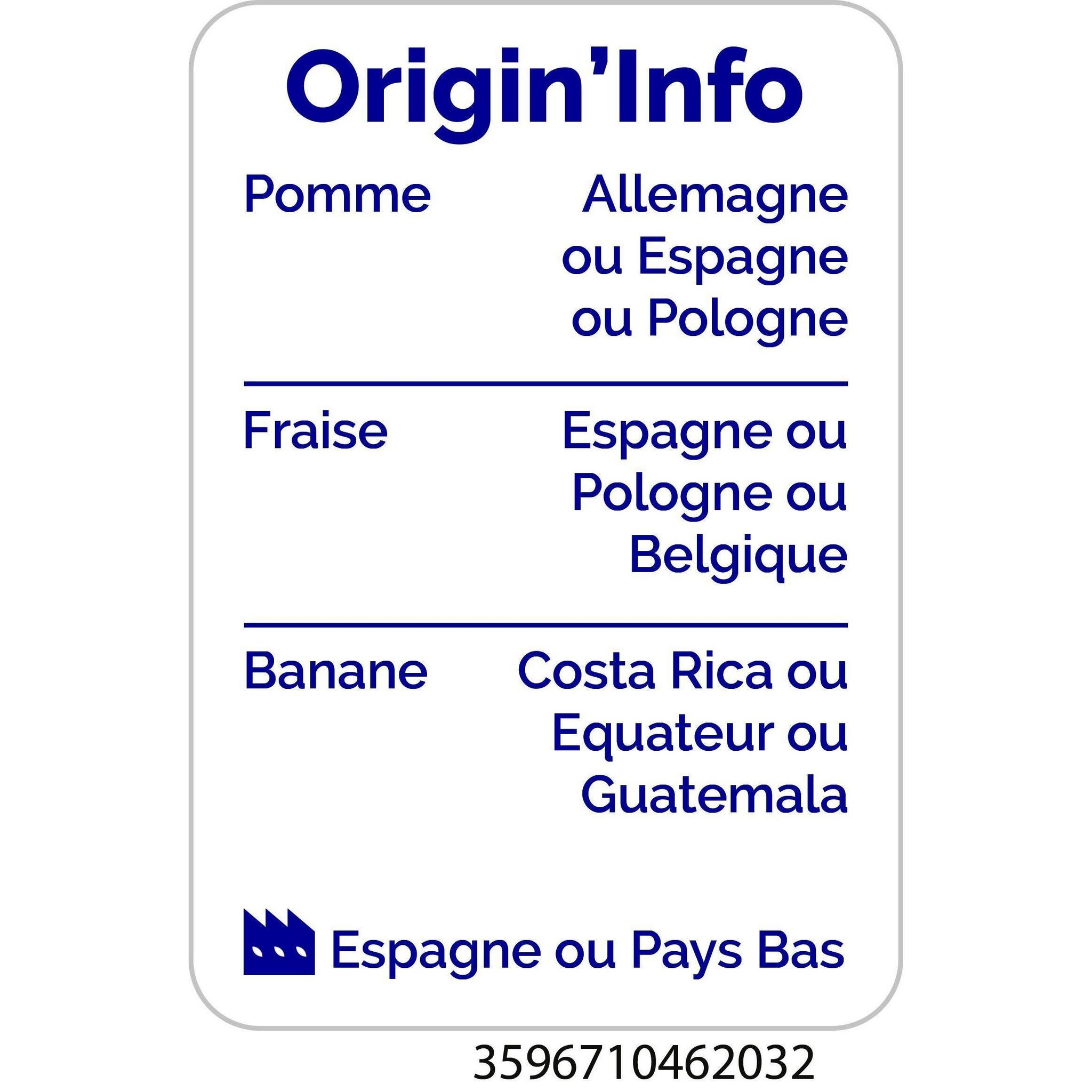 Voir la diapositive 2 : AUCHAN Smoothie fraise banane 75cl