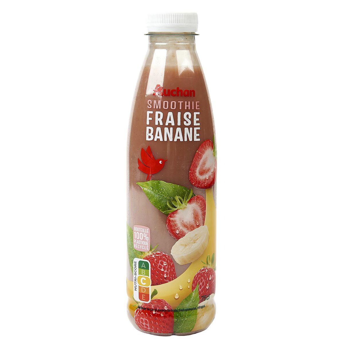 AUCHAN Smoothie fraise banane 75cl