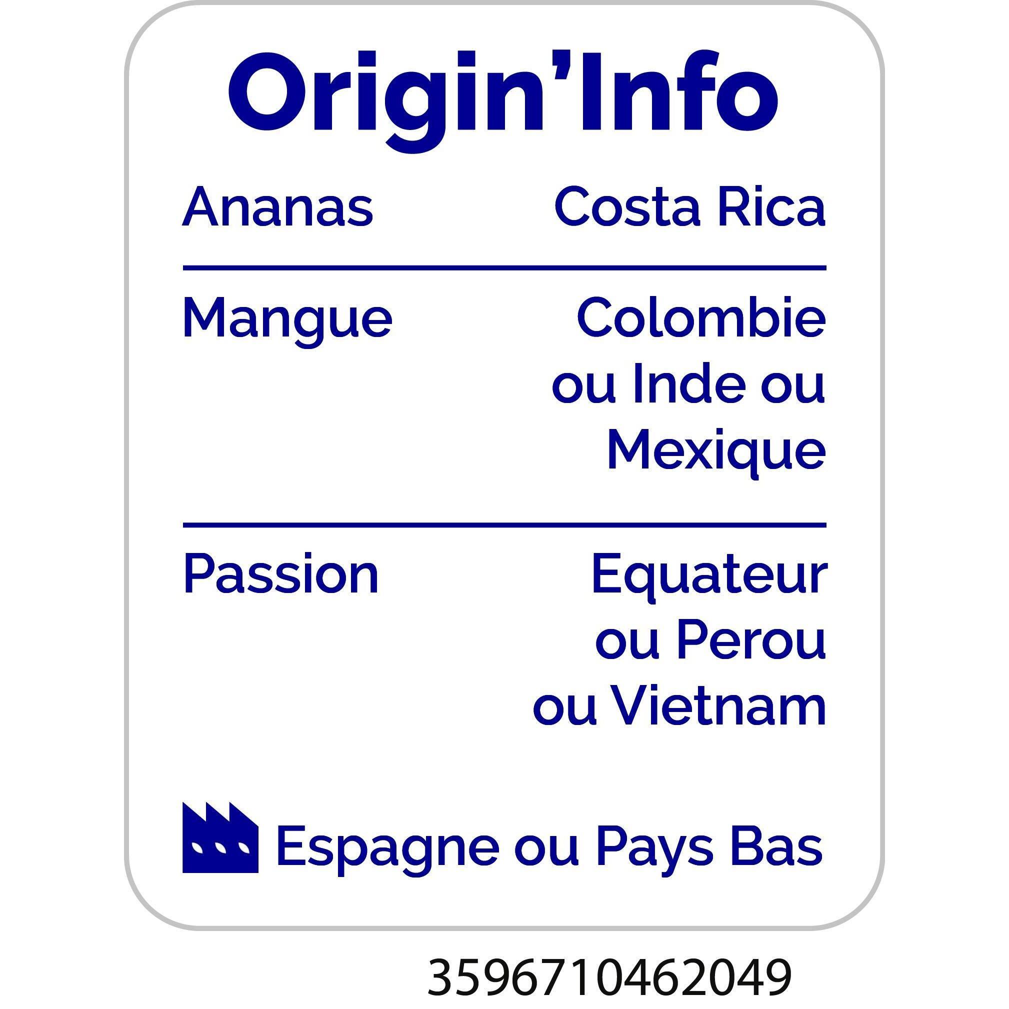 Voir la diapositive 2 : AUCHAN Smoothie ananas mangue 75cl