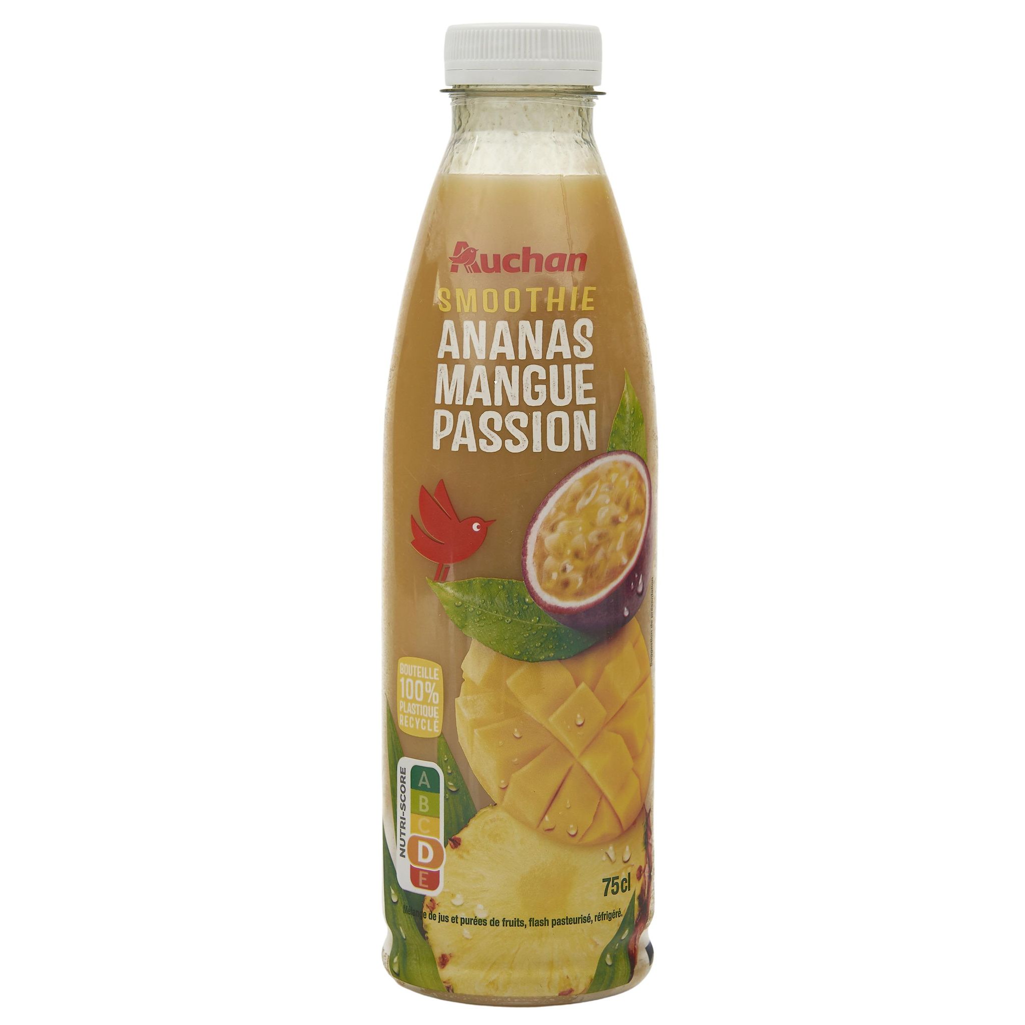 Voir la diapositive 4 : AUCHAN Smoothie ananas mangue 75cl
