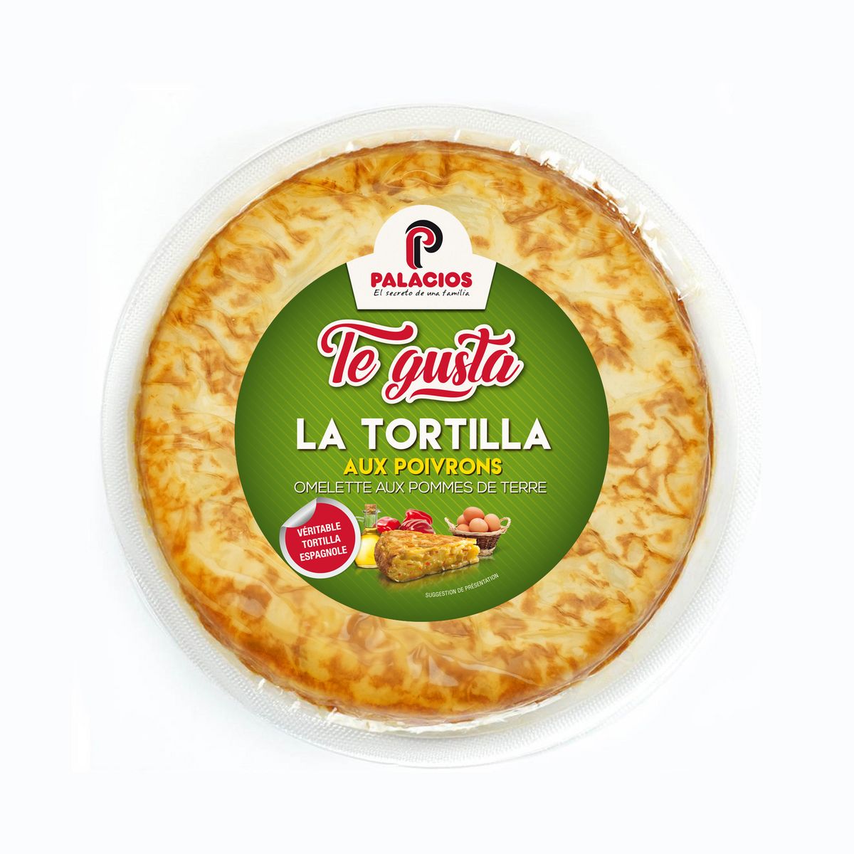 TE GUSTA La tortilla omelette à la pomme de terre aux poivrons 500g