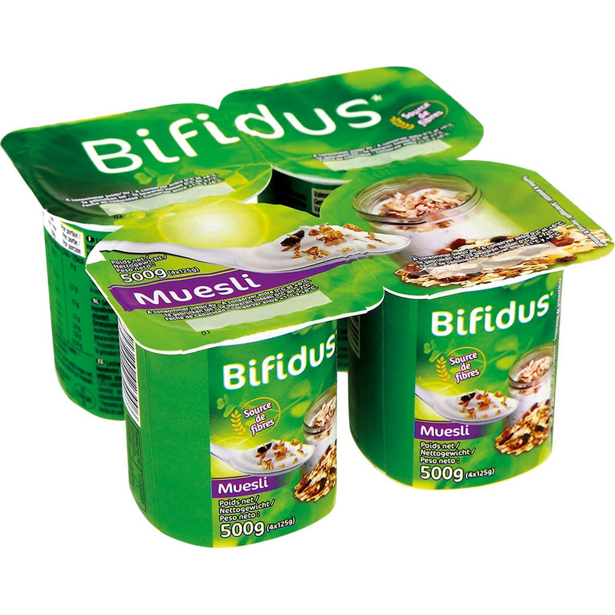 Yaourt au bifidus muesli 4x125g