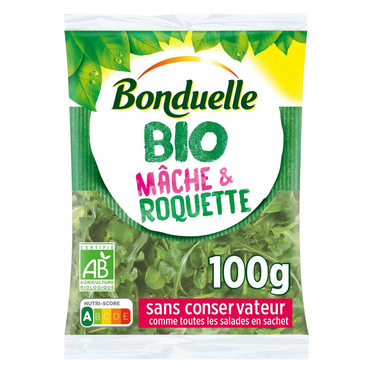 BONDUELLE Mâche et roquette bio 100g
