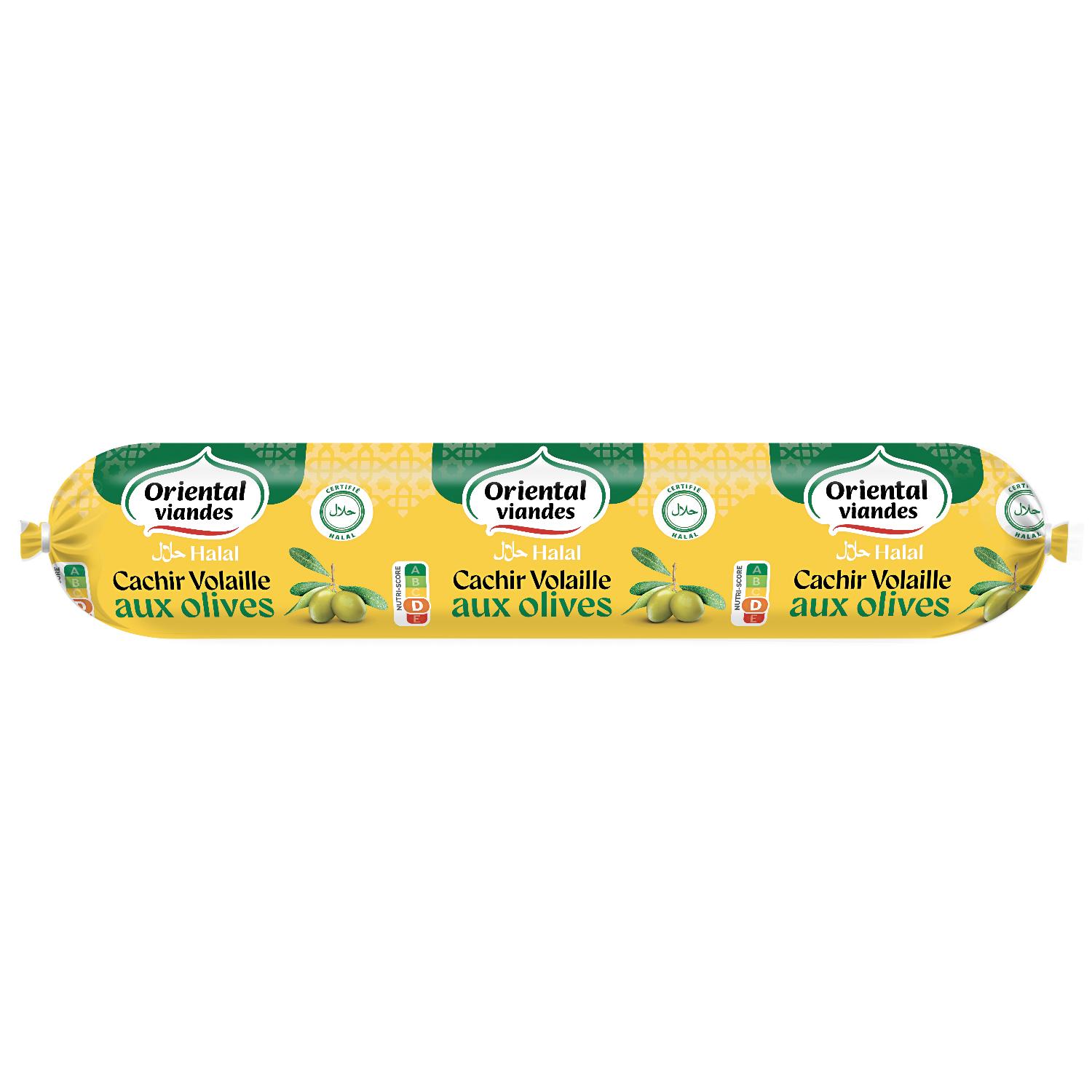 ORIENTAL VIANDES Cachir de volaille aux olives halal 450g