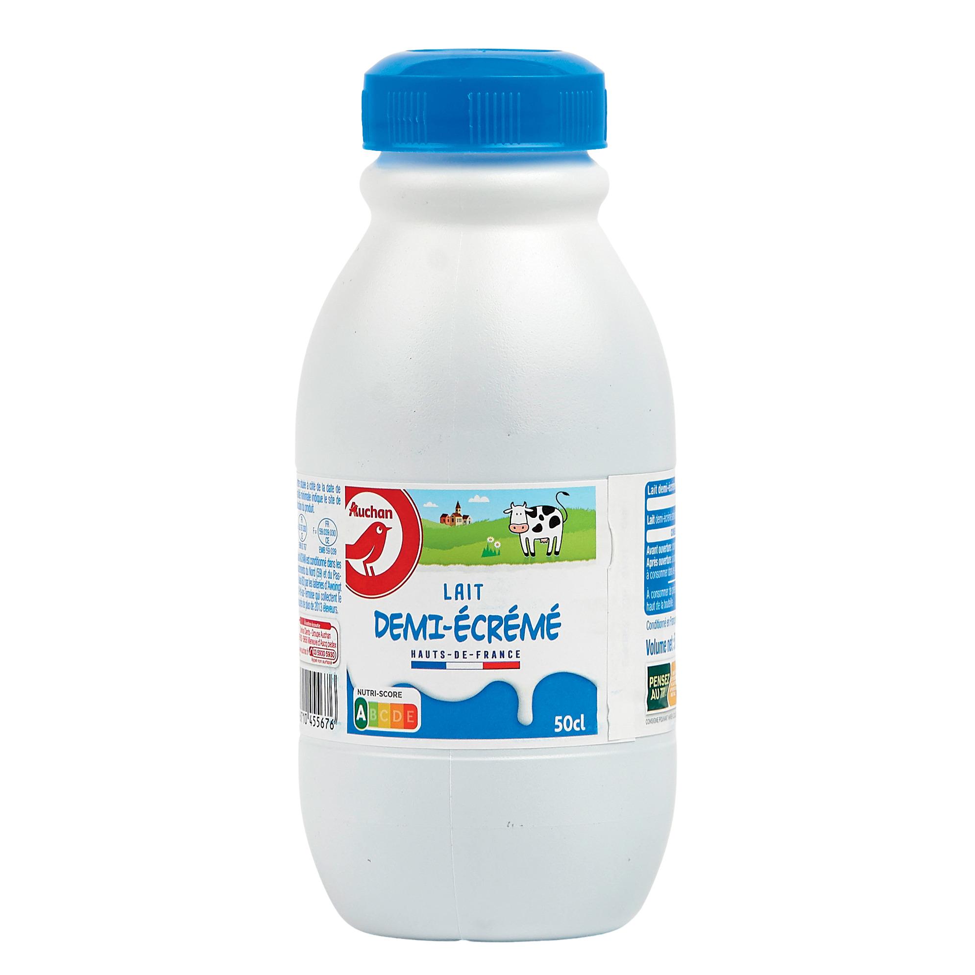 Voir la diapositive 2 : AUCHAN Lait demi-écrémé 50cl