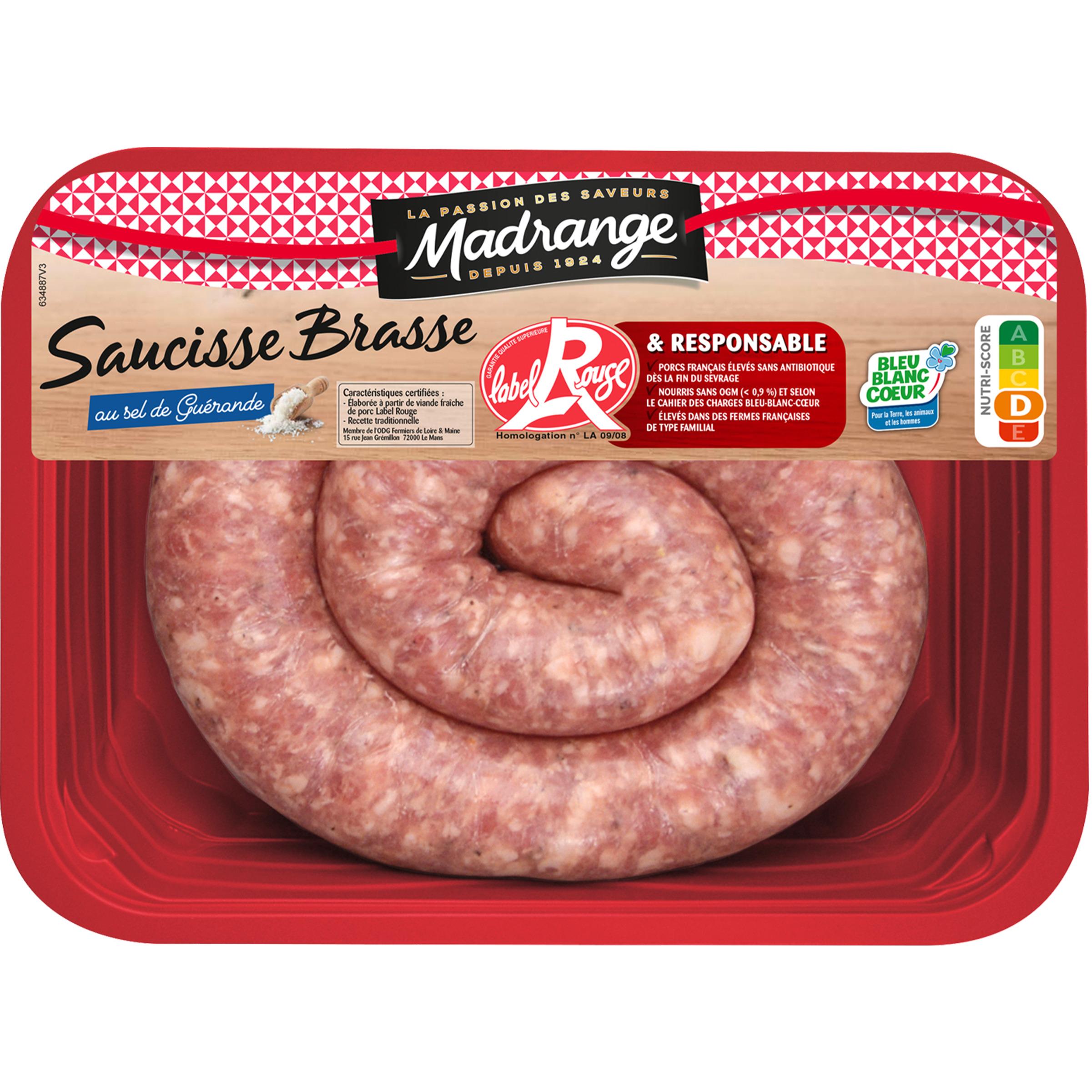 MADRANGE Saucisse brassé au sel de Guérande - Label Rouge 600g
