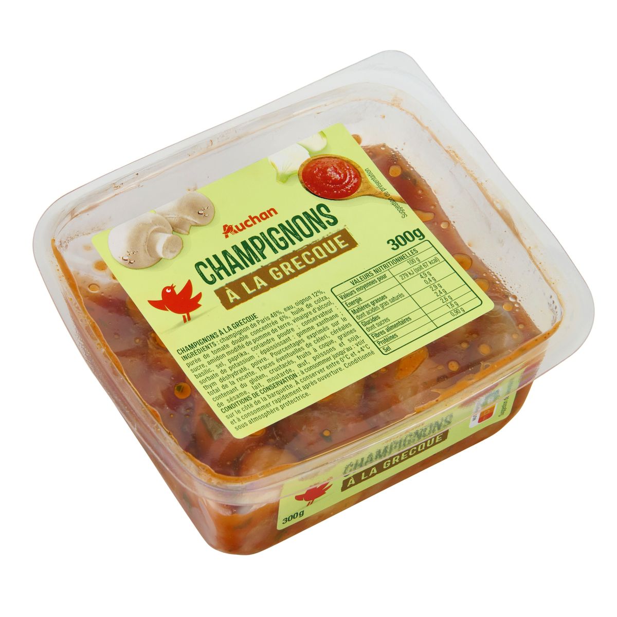 AUCHAN Champignons à la Grecque 300g