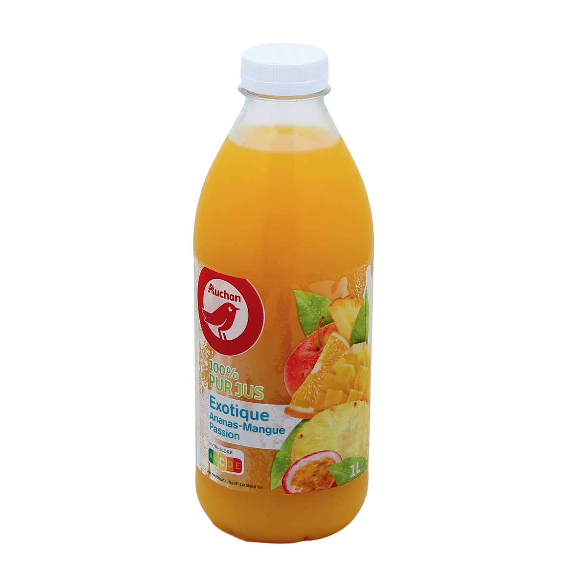 AUCHAN Pur jus d'ananas et mangue passion 1L