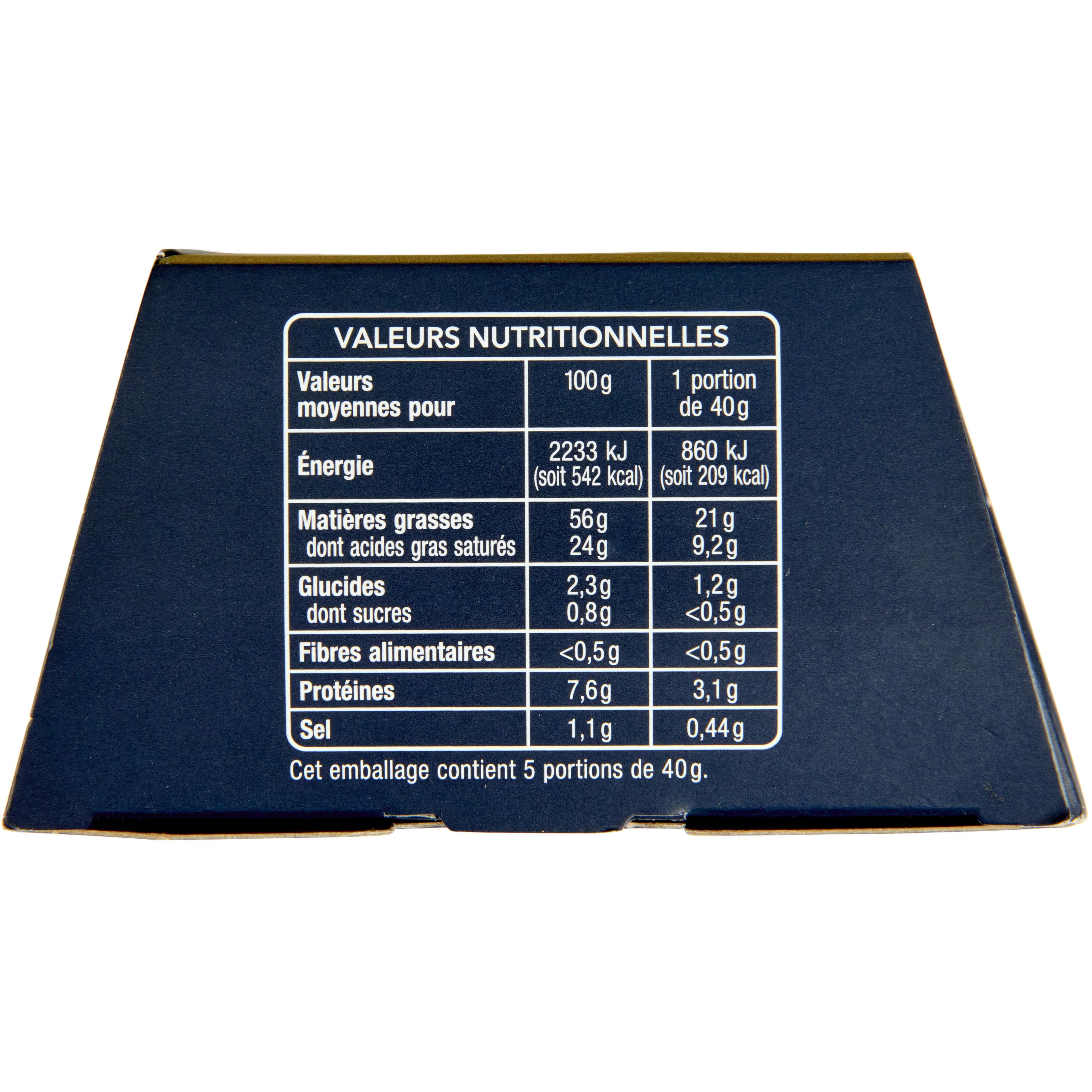 Voir la diapositive 2 : AUCHAN COLLECTION Foie gras de canard entier du Sud-Ouest 5 parts 200g