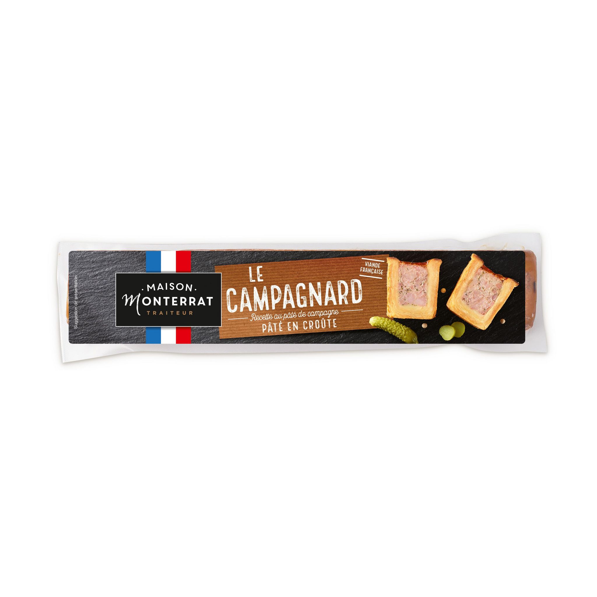 MAISON MONTERRAT Apéri'Croq Pâté en croûte le campagnard 1 pièce 450g