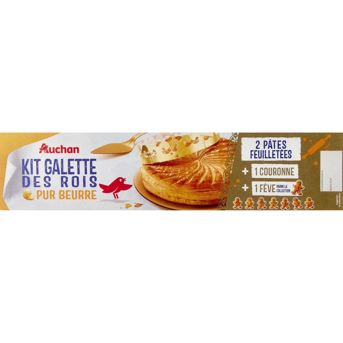 AUCHAN Pâtes feuilletées spécial Epiphanie pur beurre 2 pièces 460g