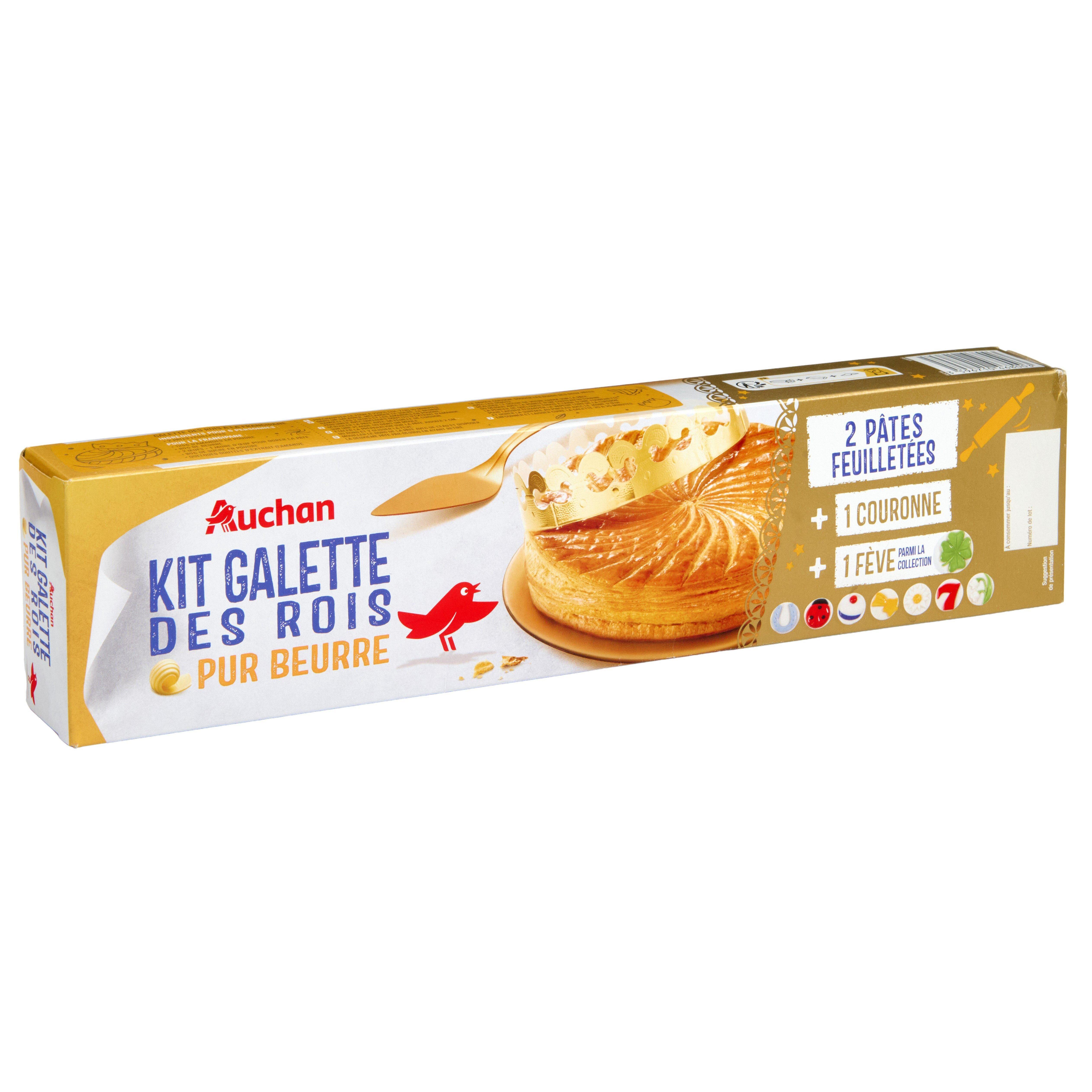 Voir la diapositive 3 : AUCHAN Pâtes feuilletées spécial Epiphanie pur beurre 2 pièces 460g