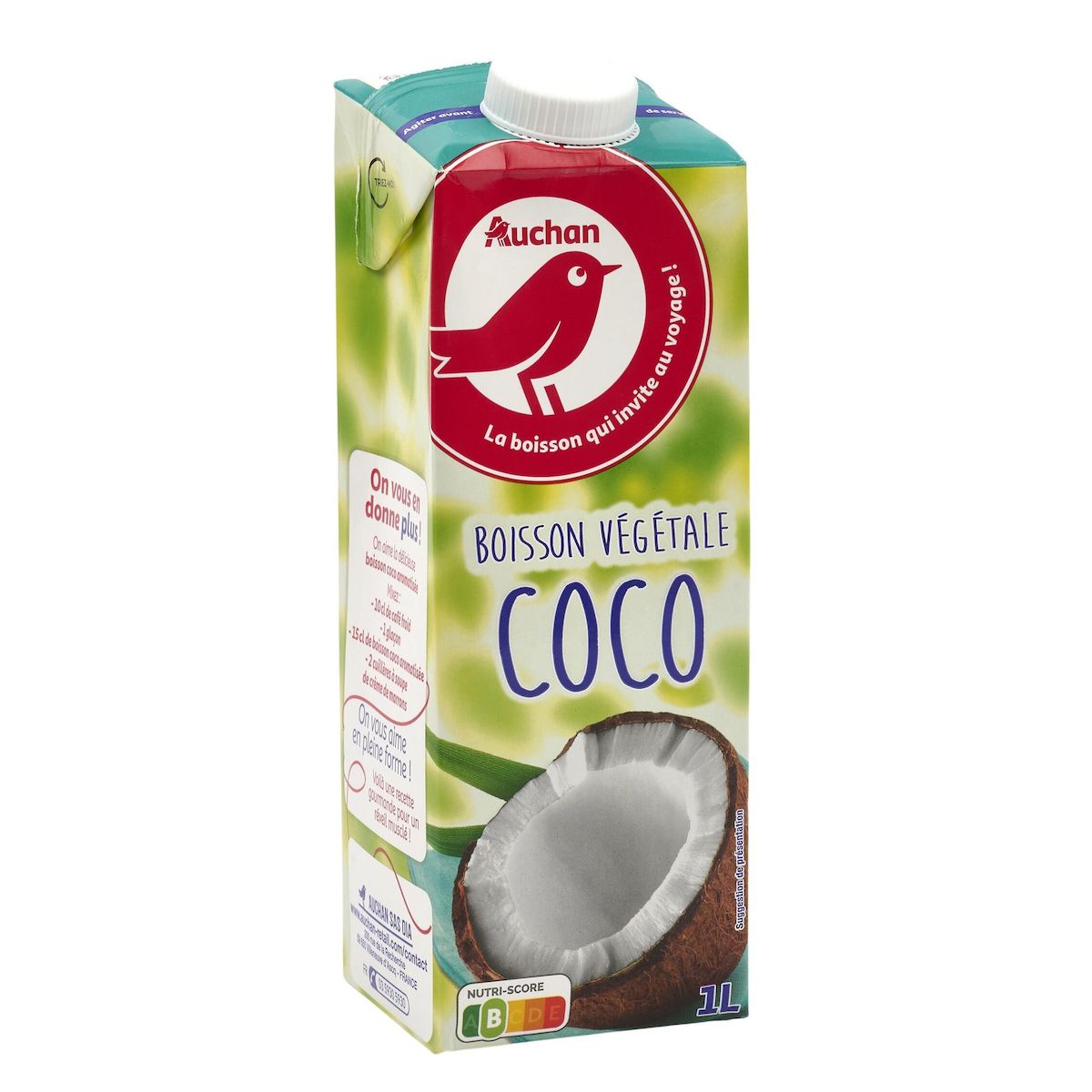 AUCHAN Boisson végétale coco 1l