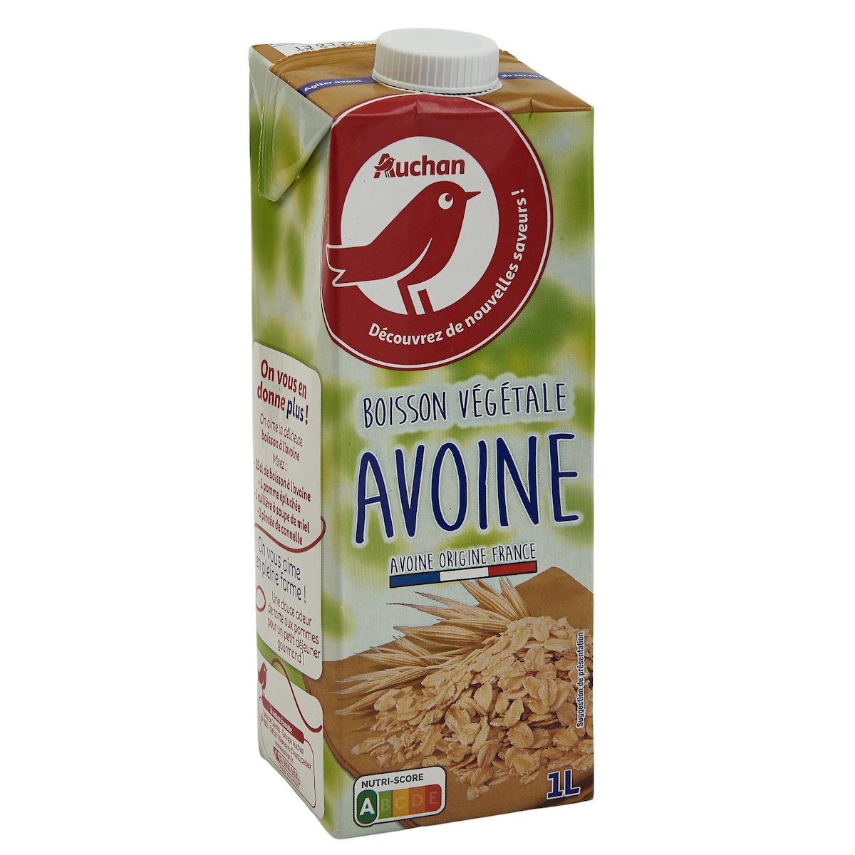 AUCHAN Boisson végétale à base d'avoine 1l
