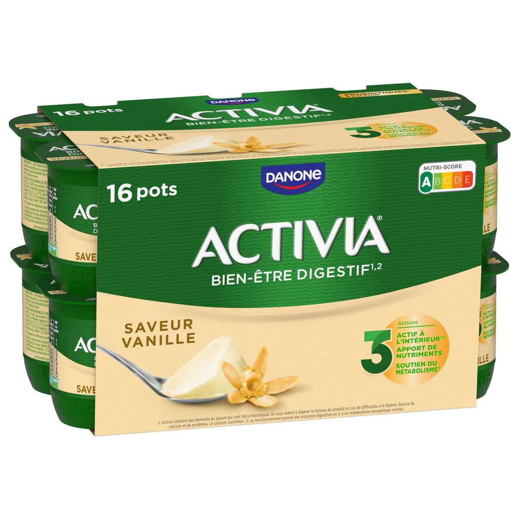 ACTIVIA Probiotiques - Yaourt au bifidus à la vanille 16x125g