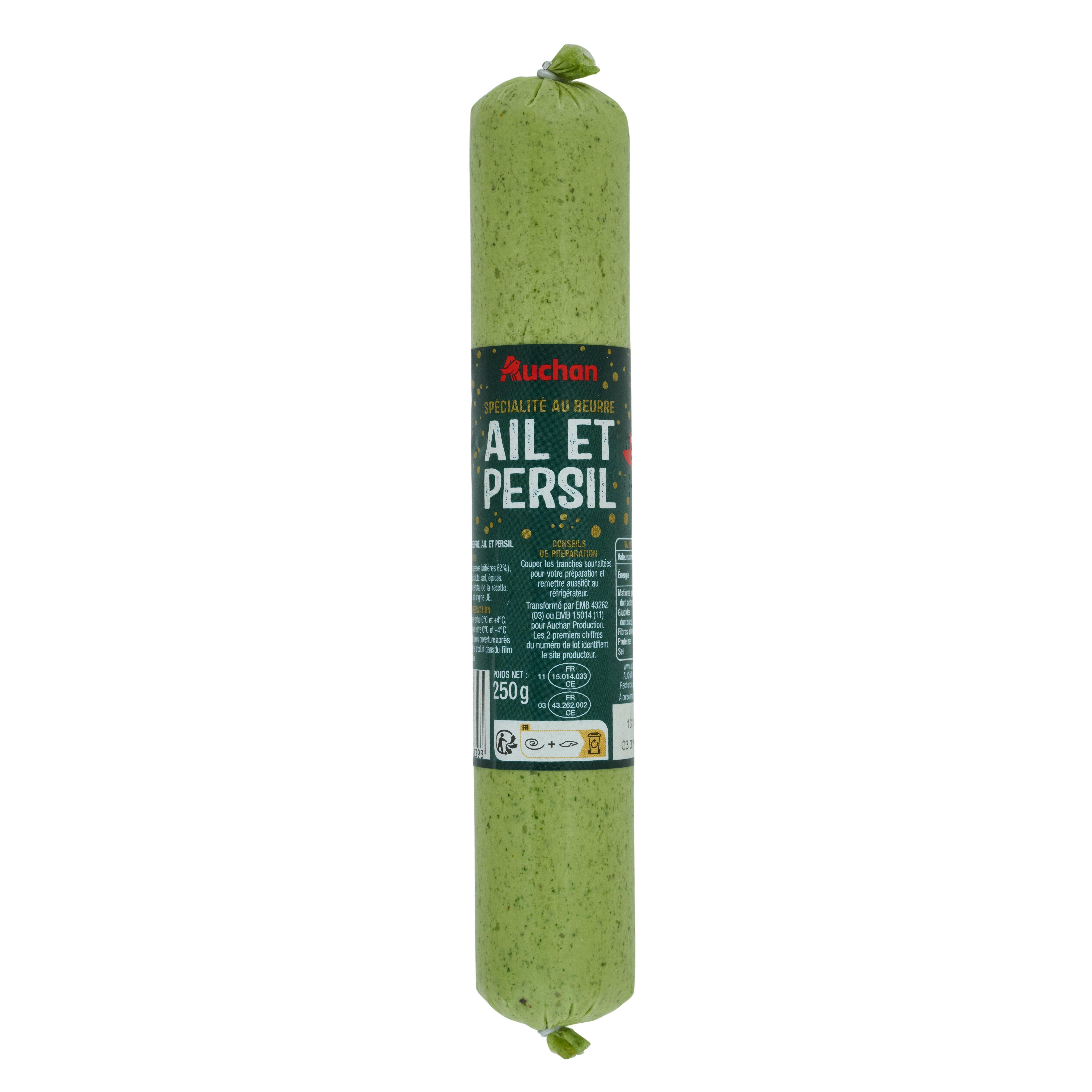 Voir la diapositive 3 : AUCHAN Spécialité au beurre d'ail et persil 1 pièce 250g