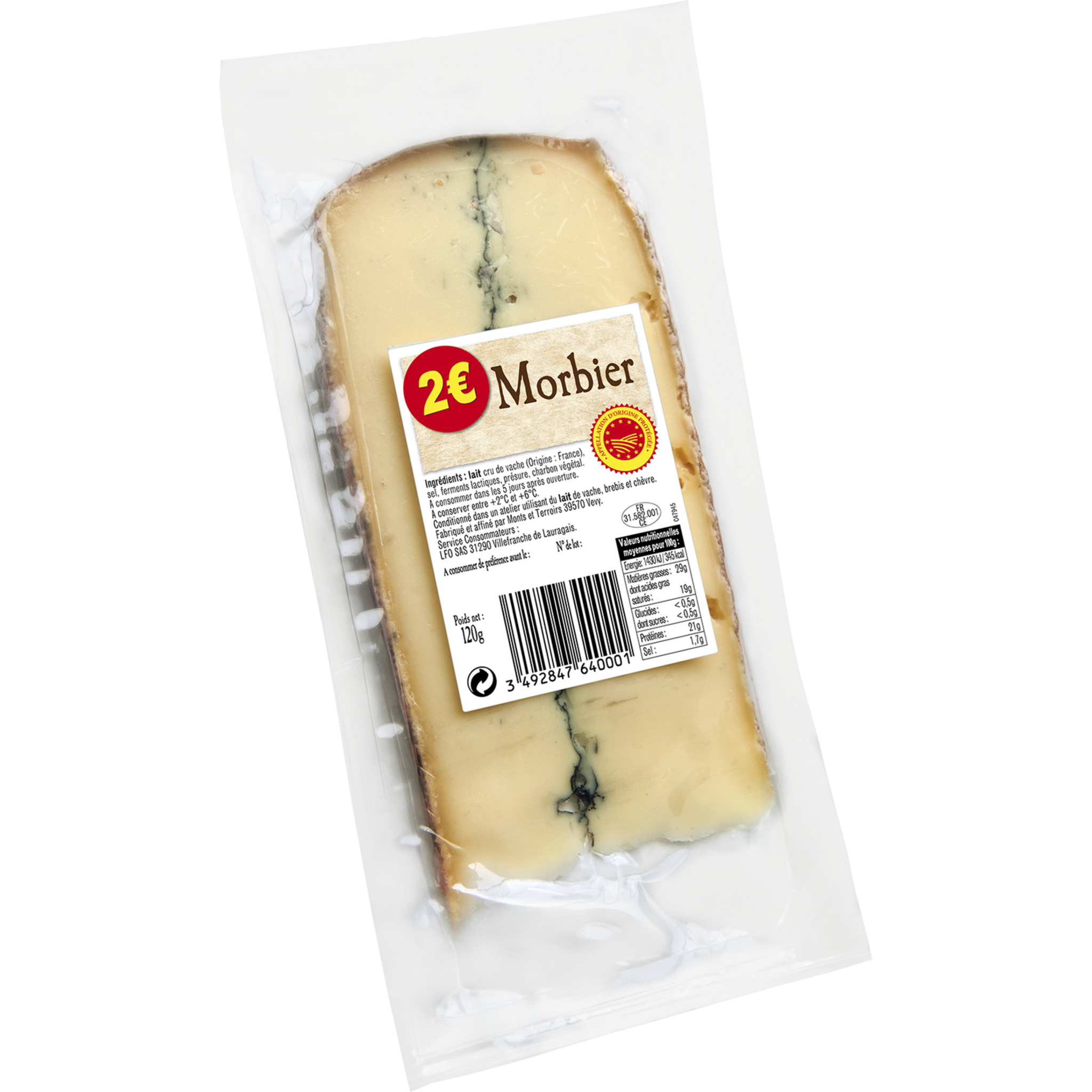 Morbier fromage AOP 120g