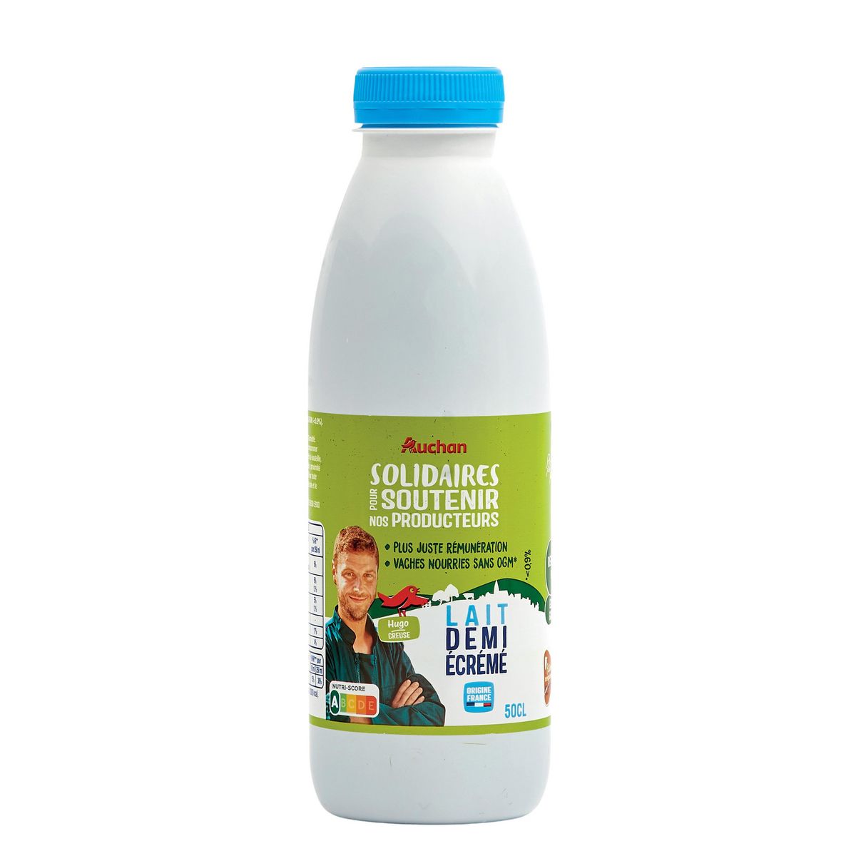 AUCHAN CULTIVONS LE BON Lait demi-écrémé UHT 50cl