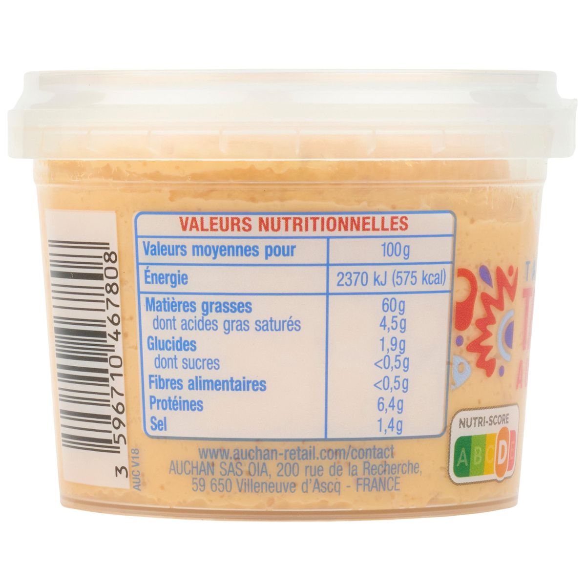 AUCHAN Tarama au saumon fumé tartinables 100g