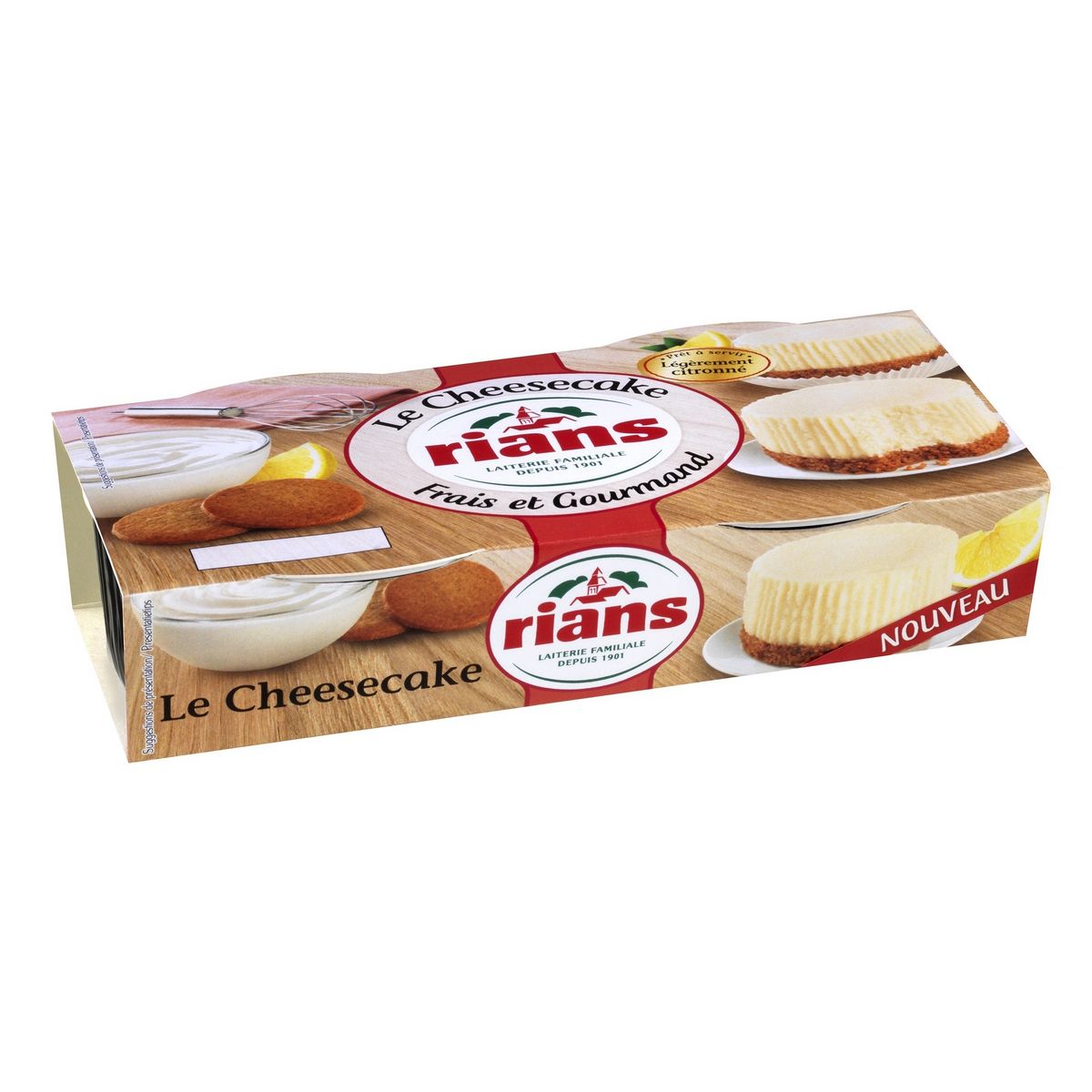 RIANS Cheesecake au citron 2x80g
