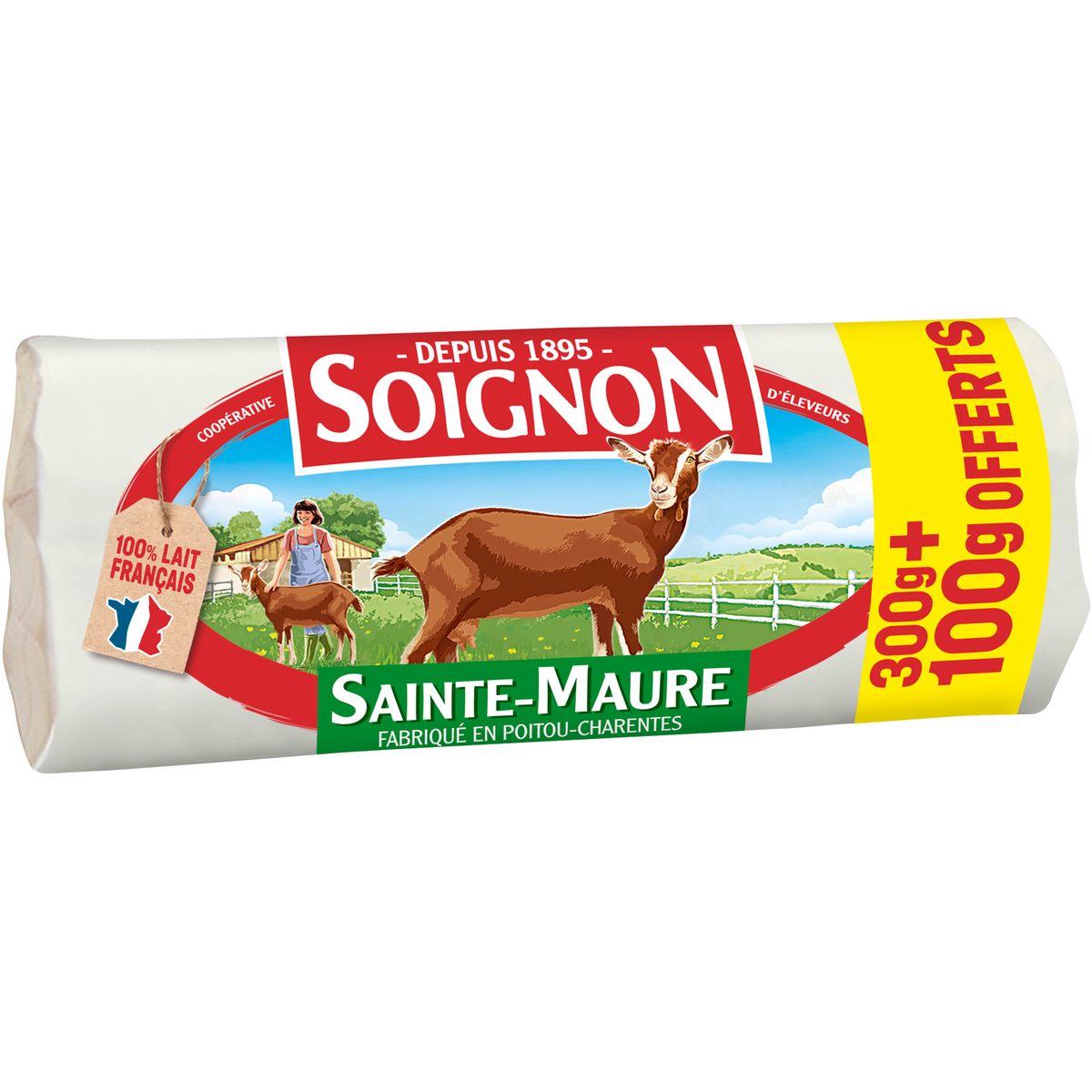 SOIGNON Bûche de chèvre 300g+100g offert