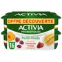 ACTIVIA Probiotiques - yaourt au bifidus aux fruits mixés abricot framboise fraise mangue 16x125g