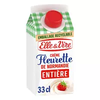 Crème Fleurette entière 30% de MG, Yoplait (38 cl)  La Belle Vie : Courses  en Ligne - Livraison à Domicile