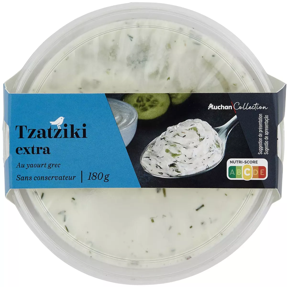 AUCHAN COLLECTION Tzatziki extra au yaourt grec 180g