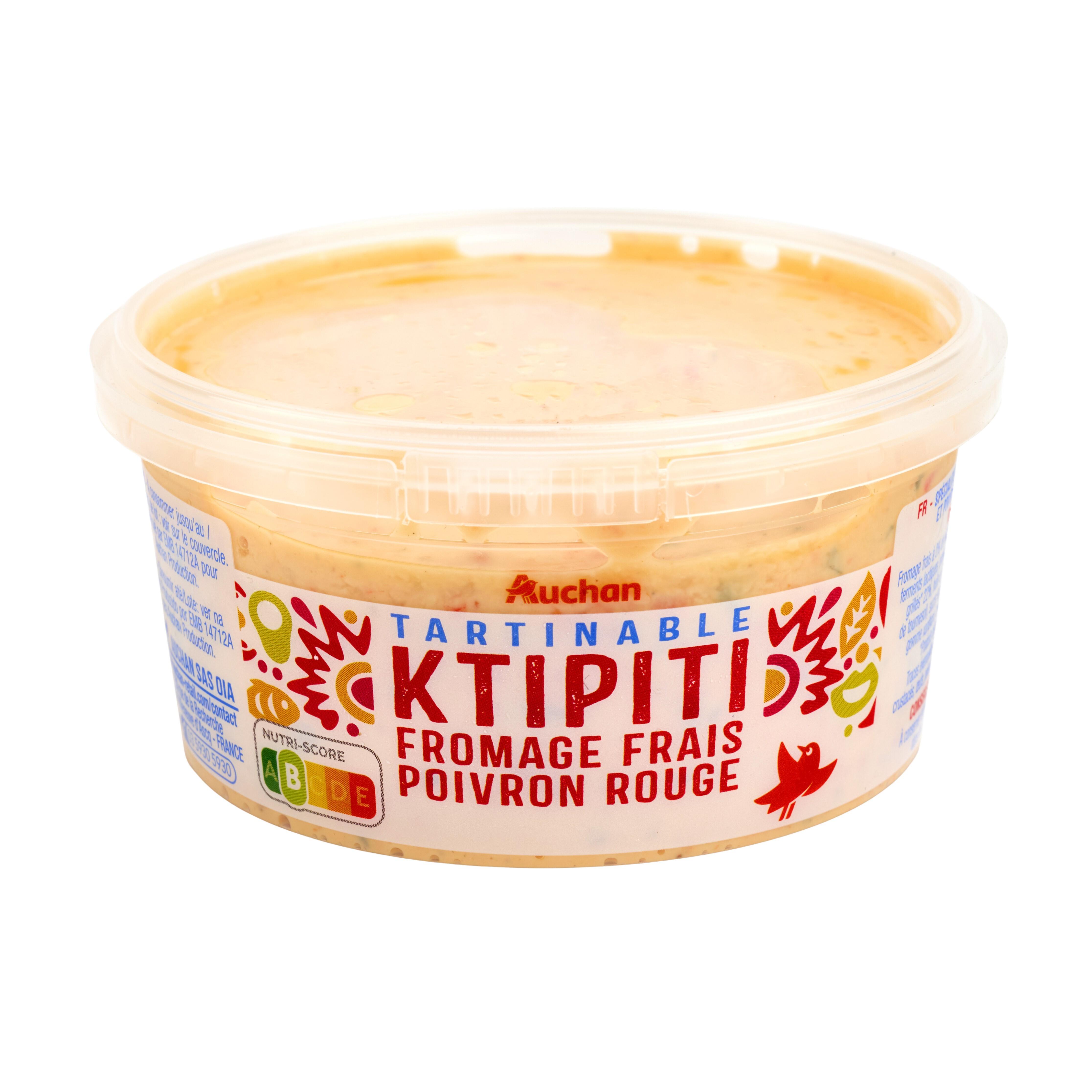 Voir la diapositive 3 : AUCHAN Tartinable ktipiti fromage frais poivron rouge 200g