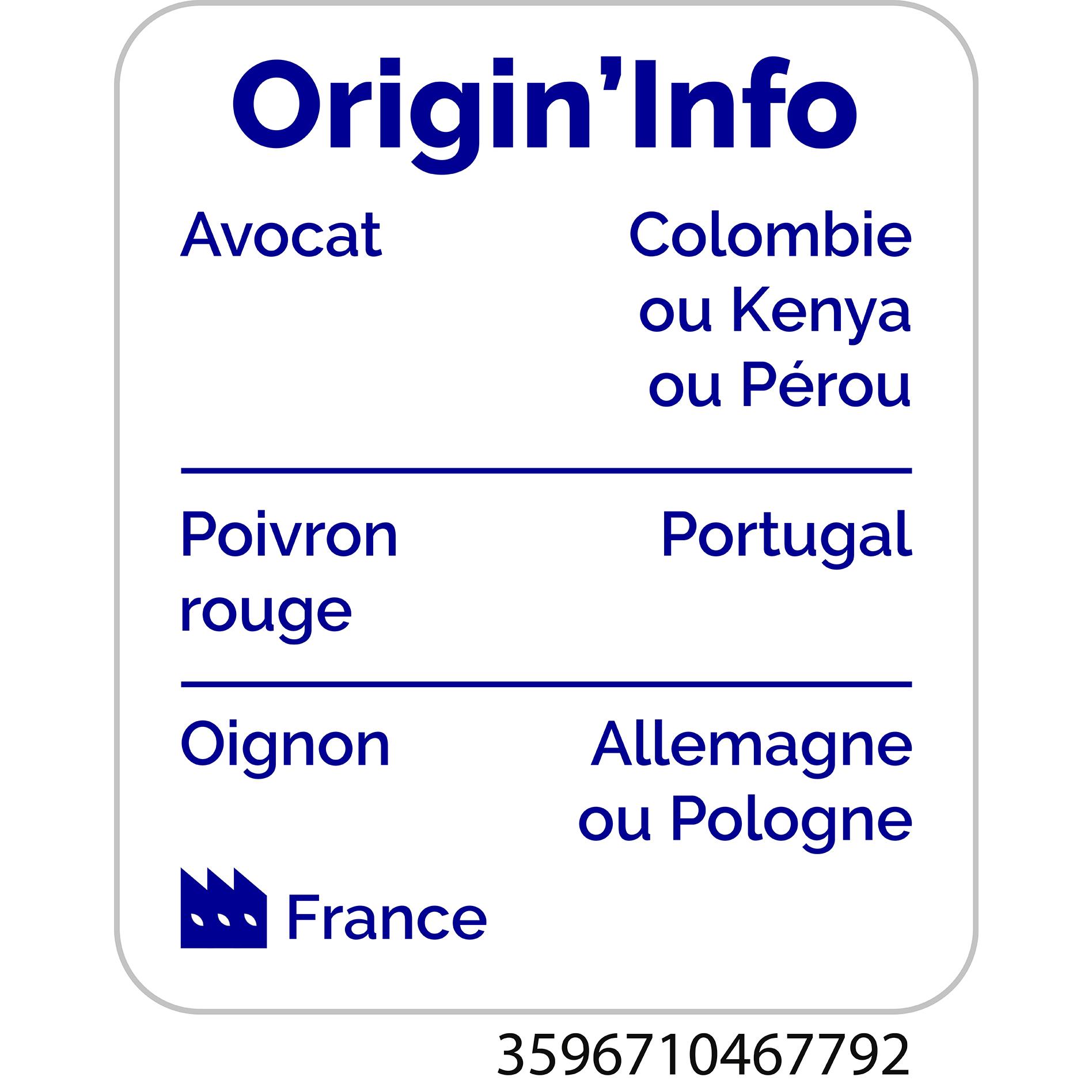 Voir la diapositive 2 : AUCHAN Tartinable guacamole morceaux d'avocat et poivron 200g