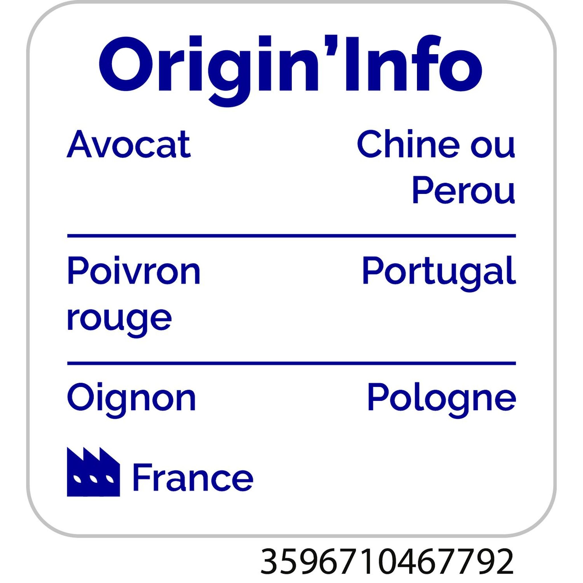 Voir la diapositive 6 : AUCHAN Tartinable guacamole morceaux d'avocat et poivron 200g