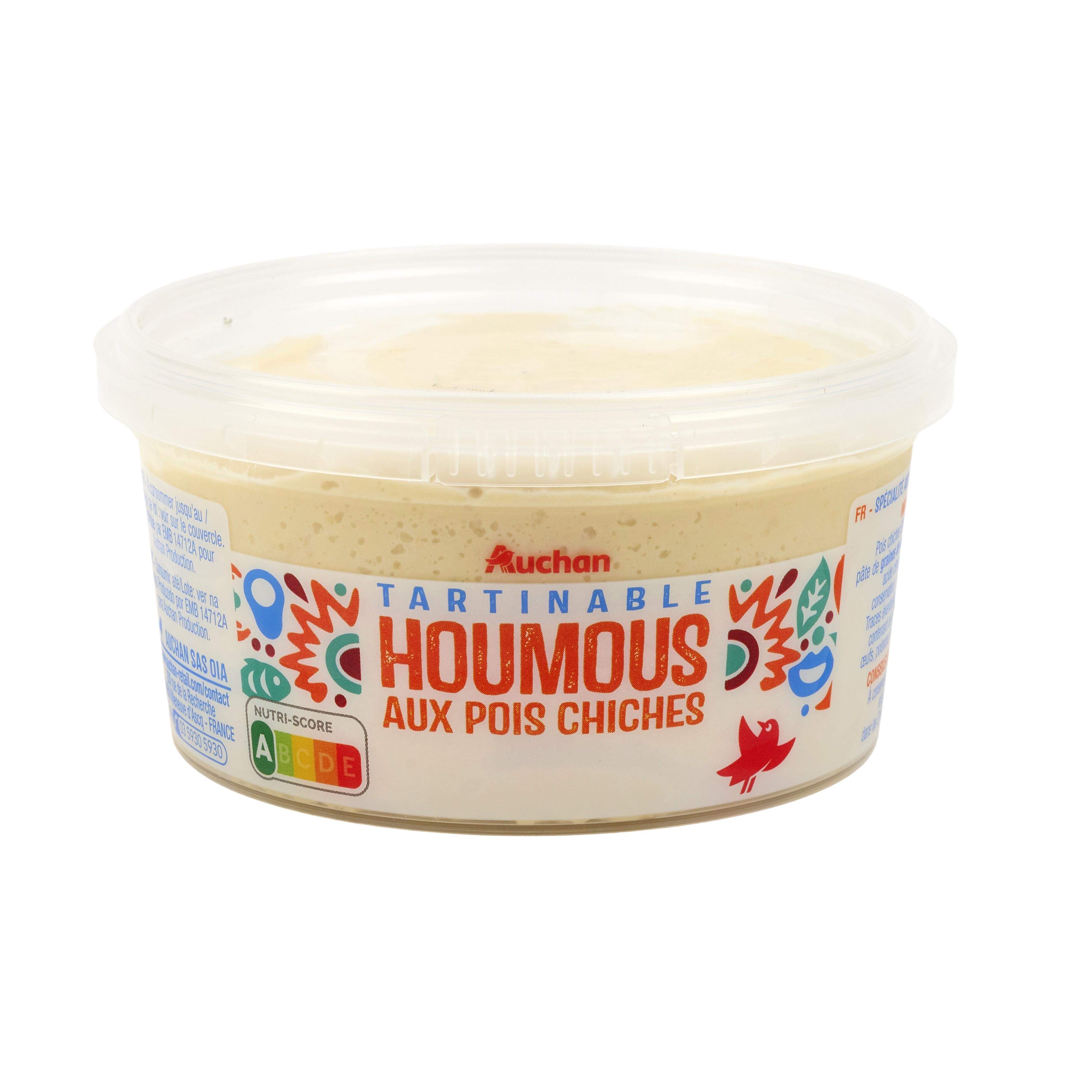 Voir la diapositive 4 : AUCHAN Tartinable houmous aux pois chiches 200g